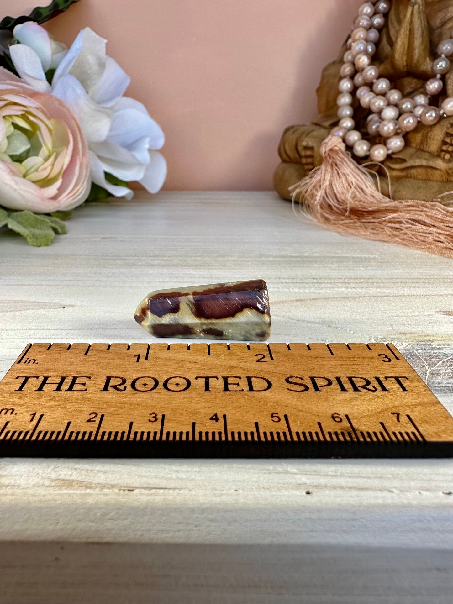 Mini Amphibole Quartz Polished Point from Brazil | Red Amphibole | Angel Wing Phantom Quartz | Red Rabbit Quartz