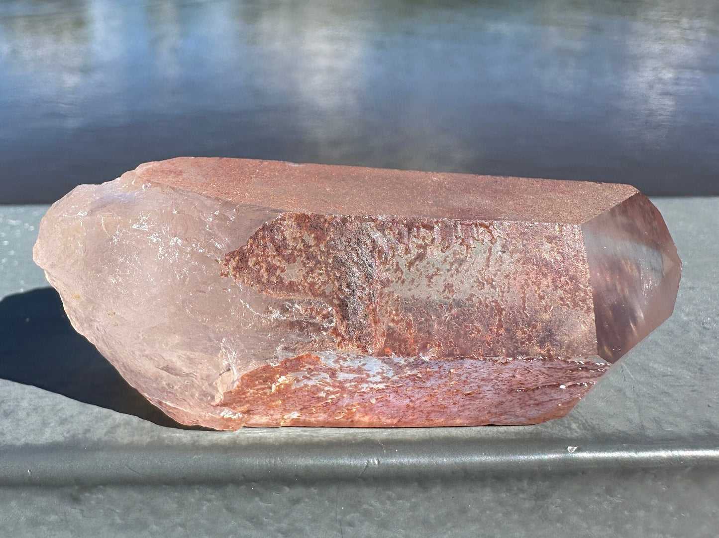 Stunning Rare Raw Strawberry Lemurian Point