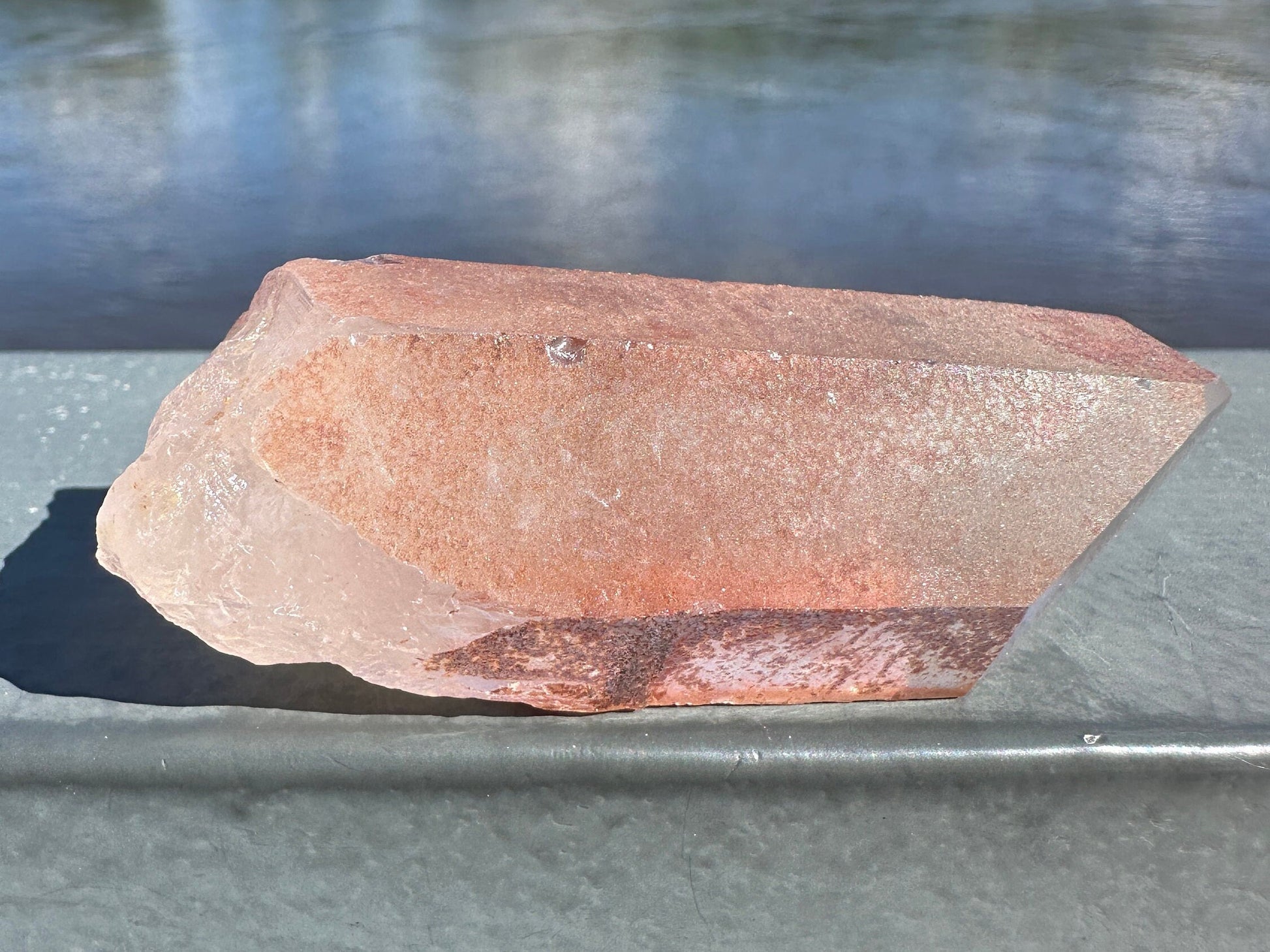 Stunning Rare Raw Strawberry Lemurian Point