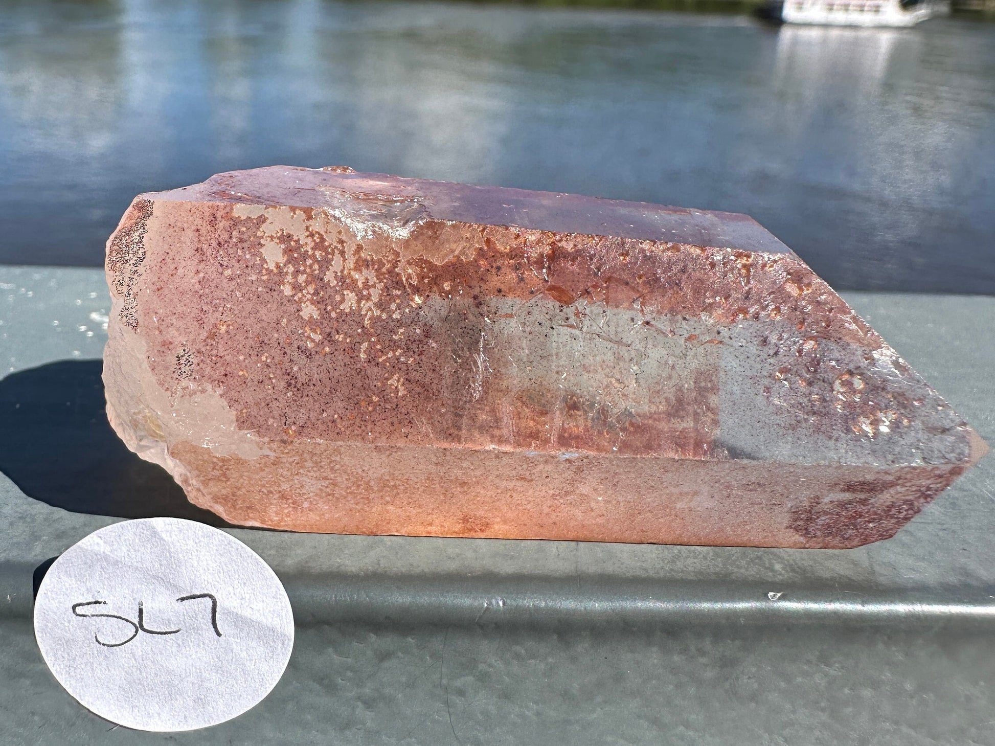 Stunning Rare Raw Strawberry Lemurian Point