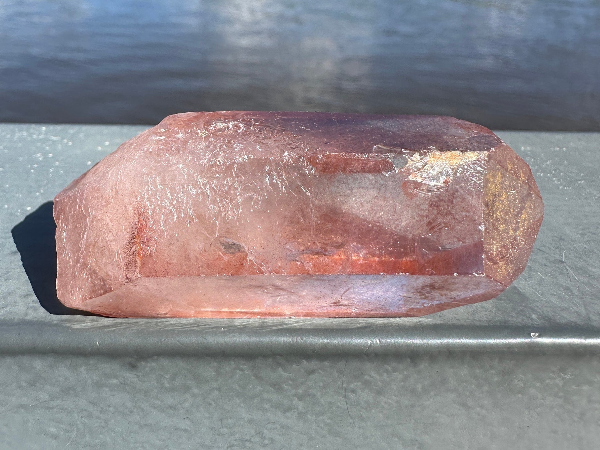 Stunning Rare Raw Strawberry Lemurian Point