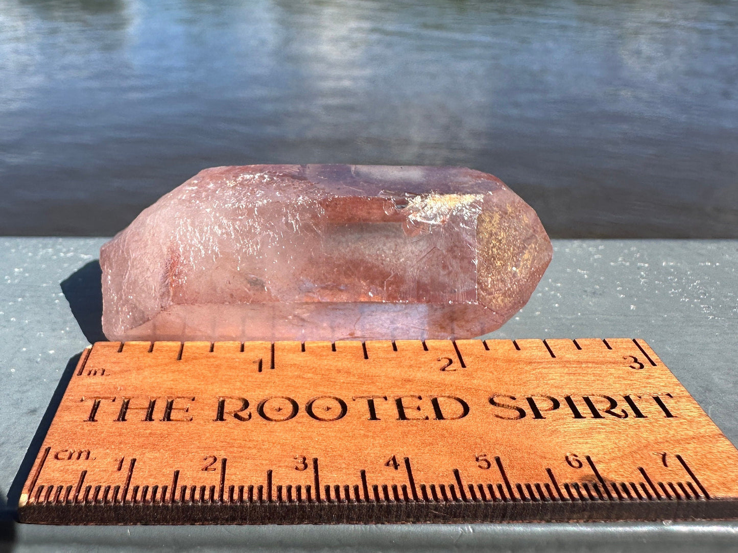 Stunning Rare Raw Strawberry Lemurian Point