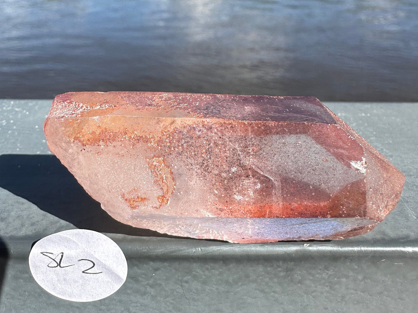 Stunning Rare Raw Strawberry Lemurian Point