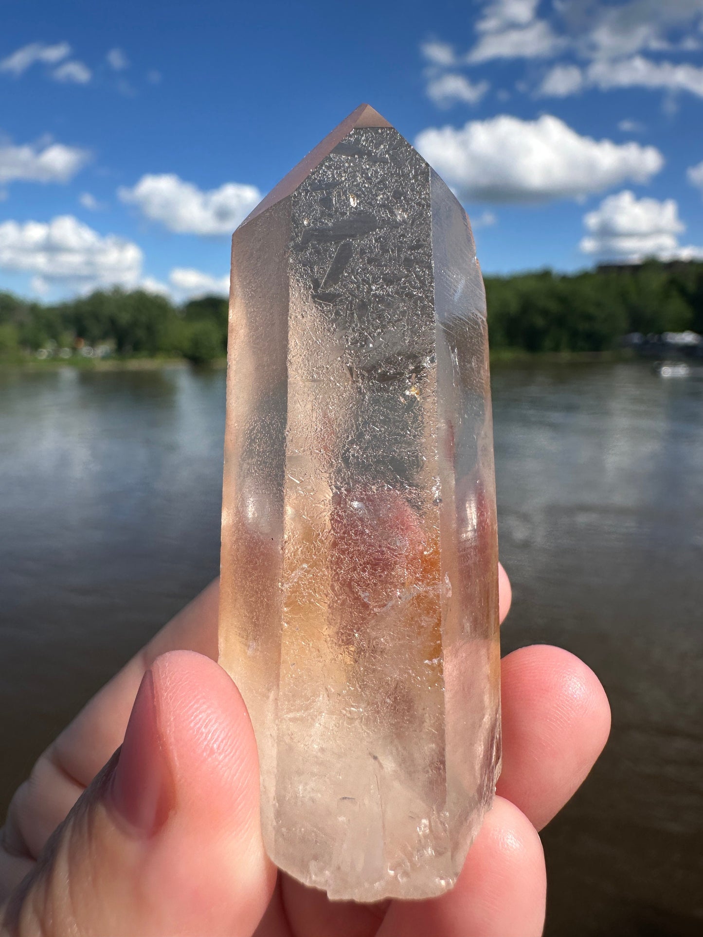 Stunning Rare Raw Golden Healer Lemurian Point