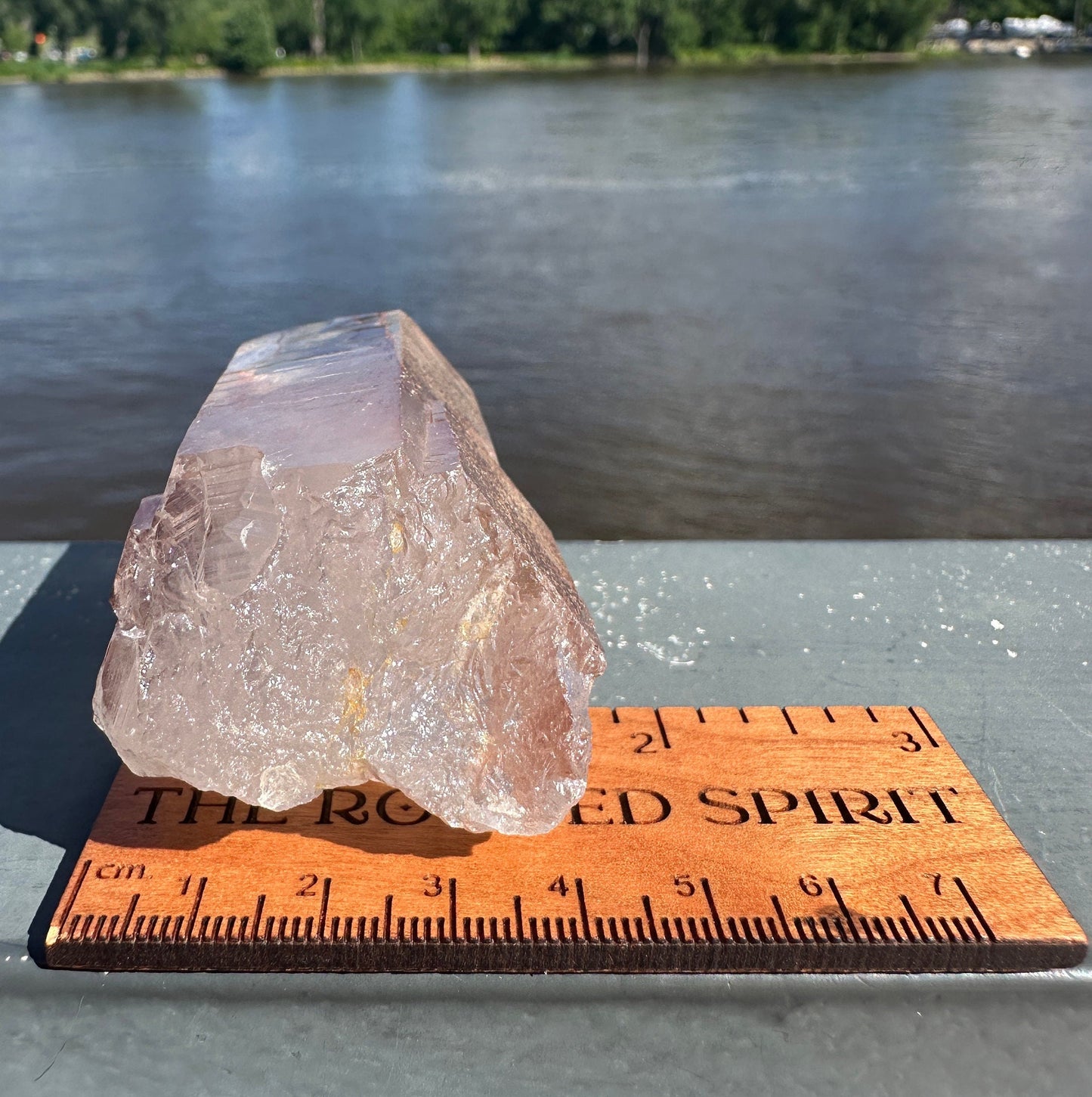 Stunning Rare Raw Twin Strawberry Lemurian Point