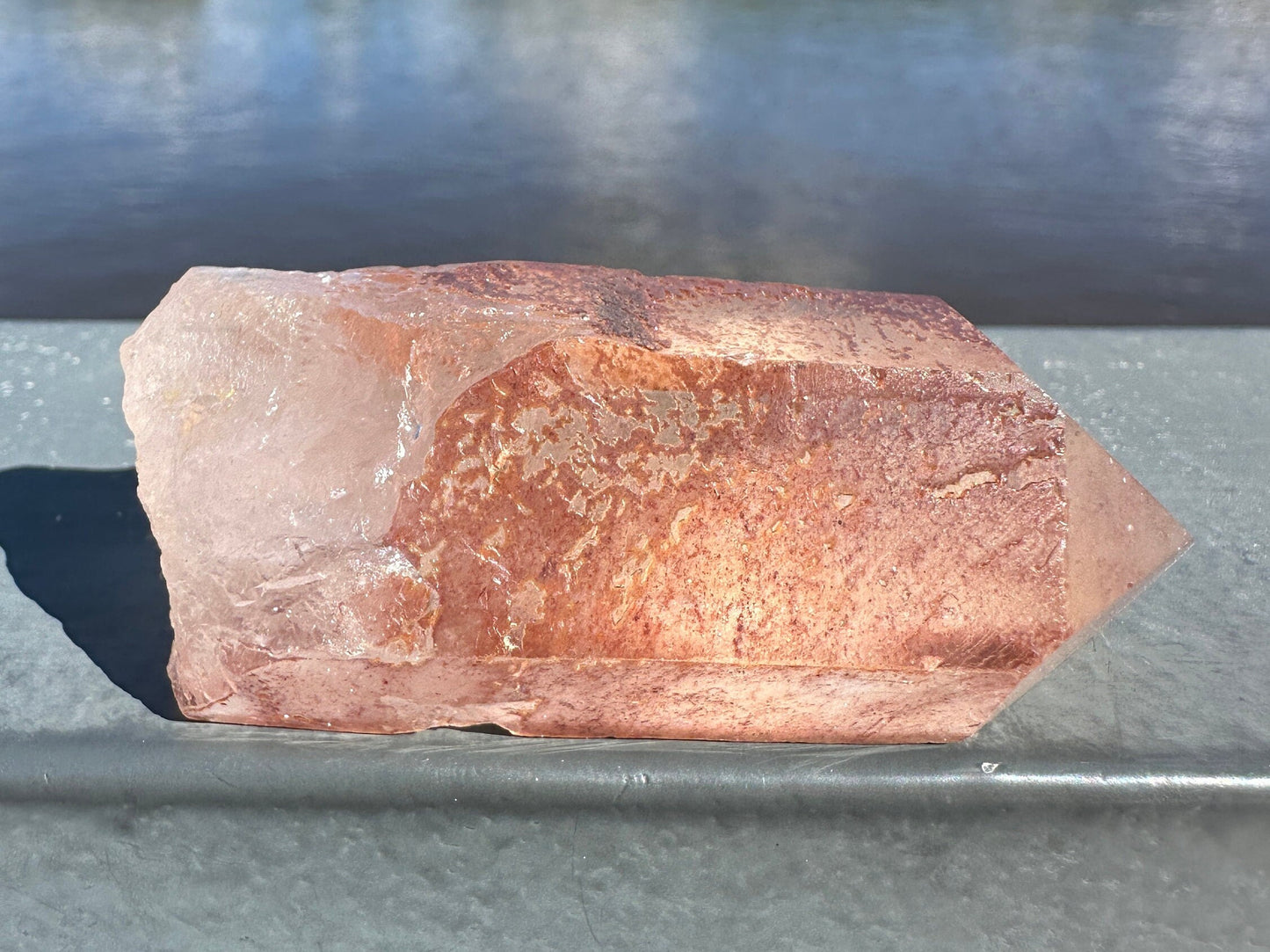Stunning Rare Raw Strawberry Lemurian Point