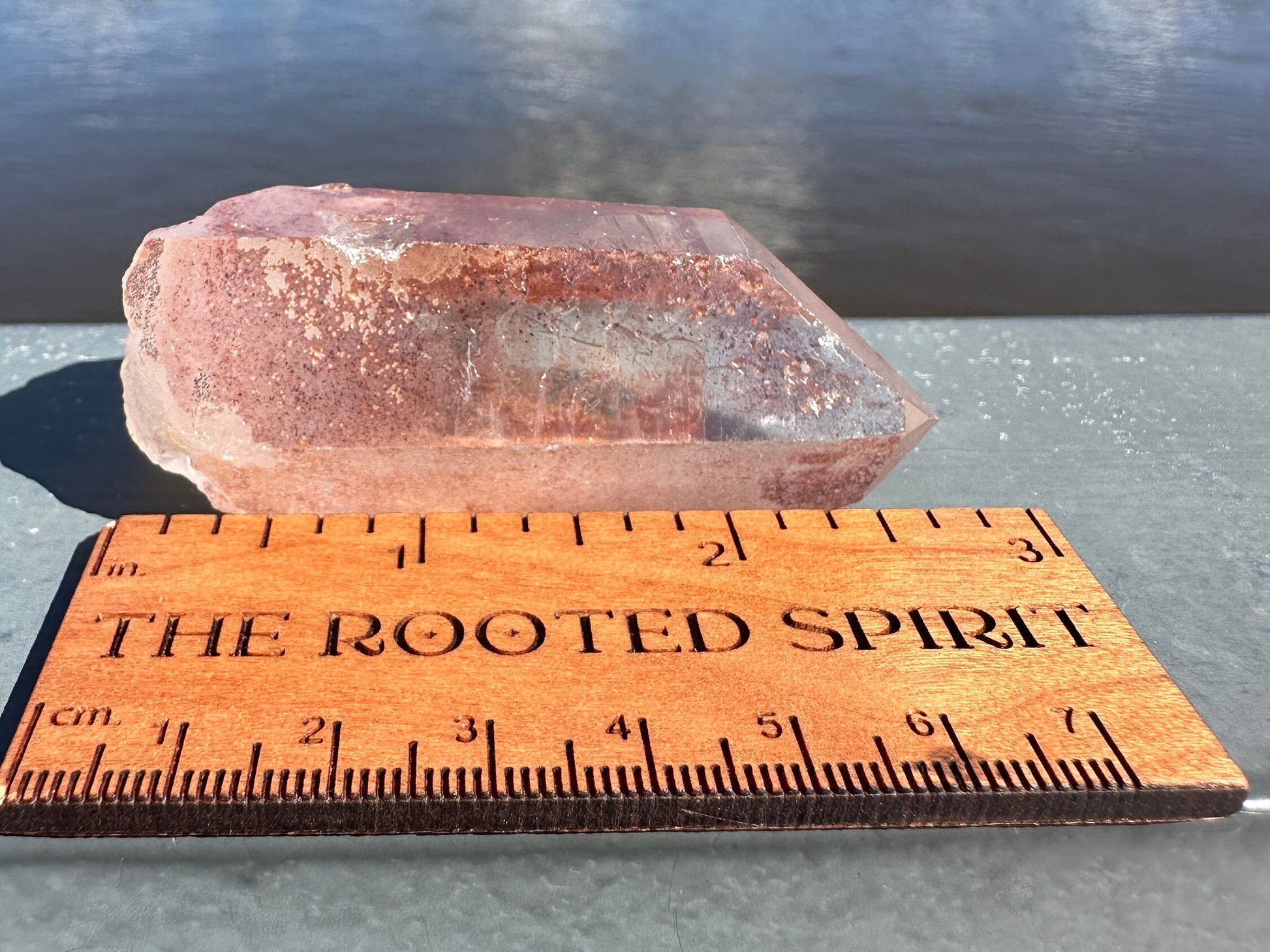 Stunning Rare Raw Strawberry Lemurian Point