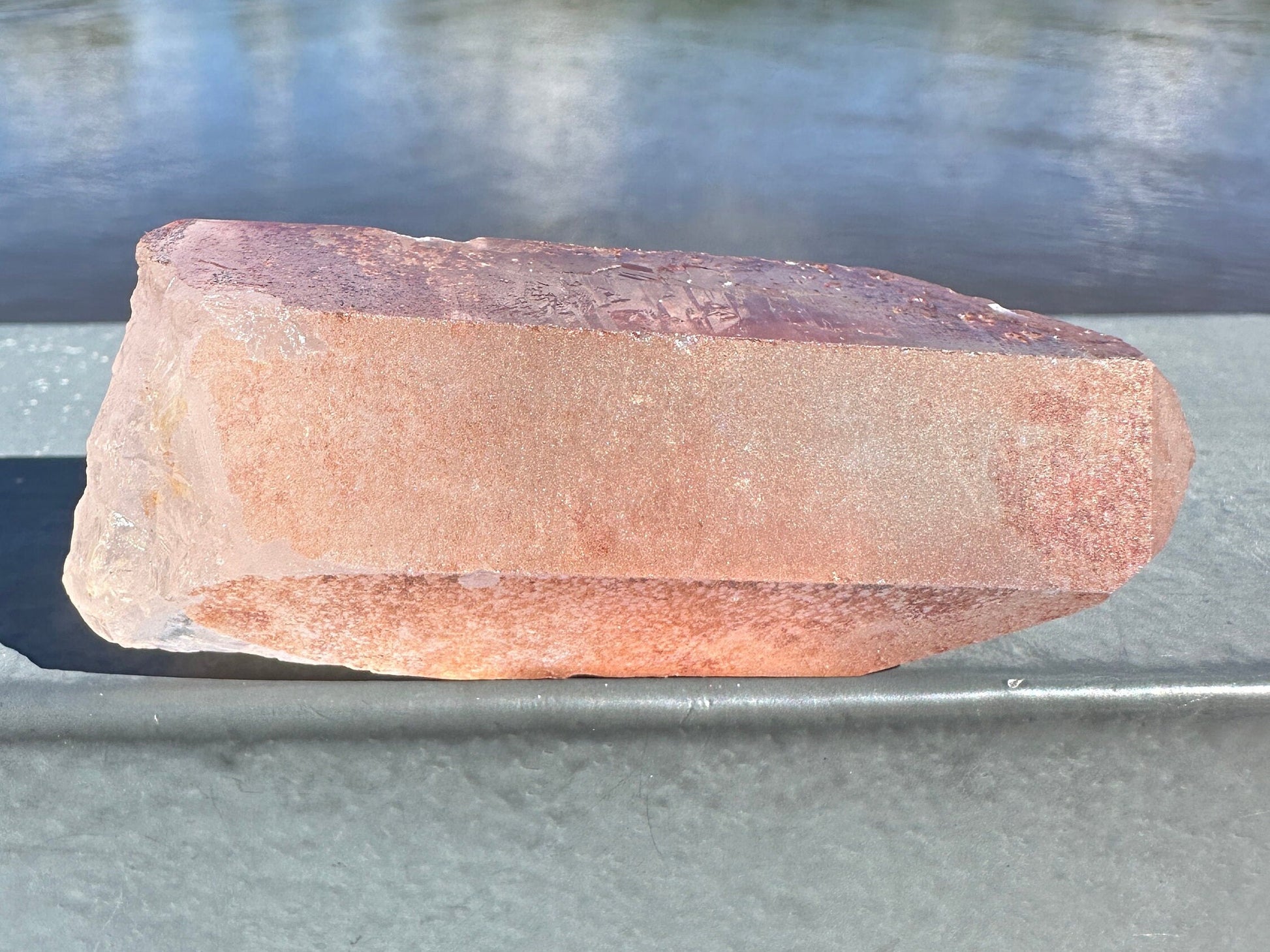 Stunning Rare Raw Strawberry Lemurian Point