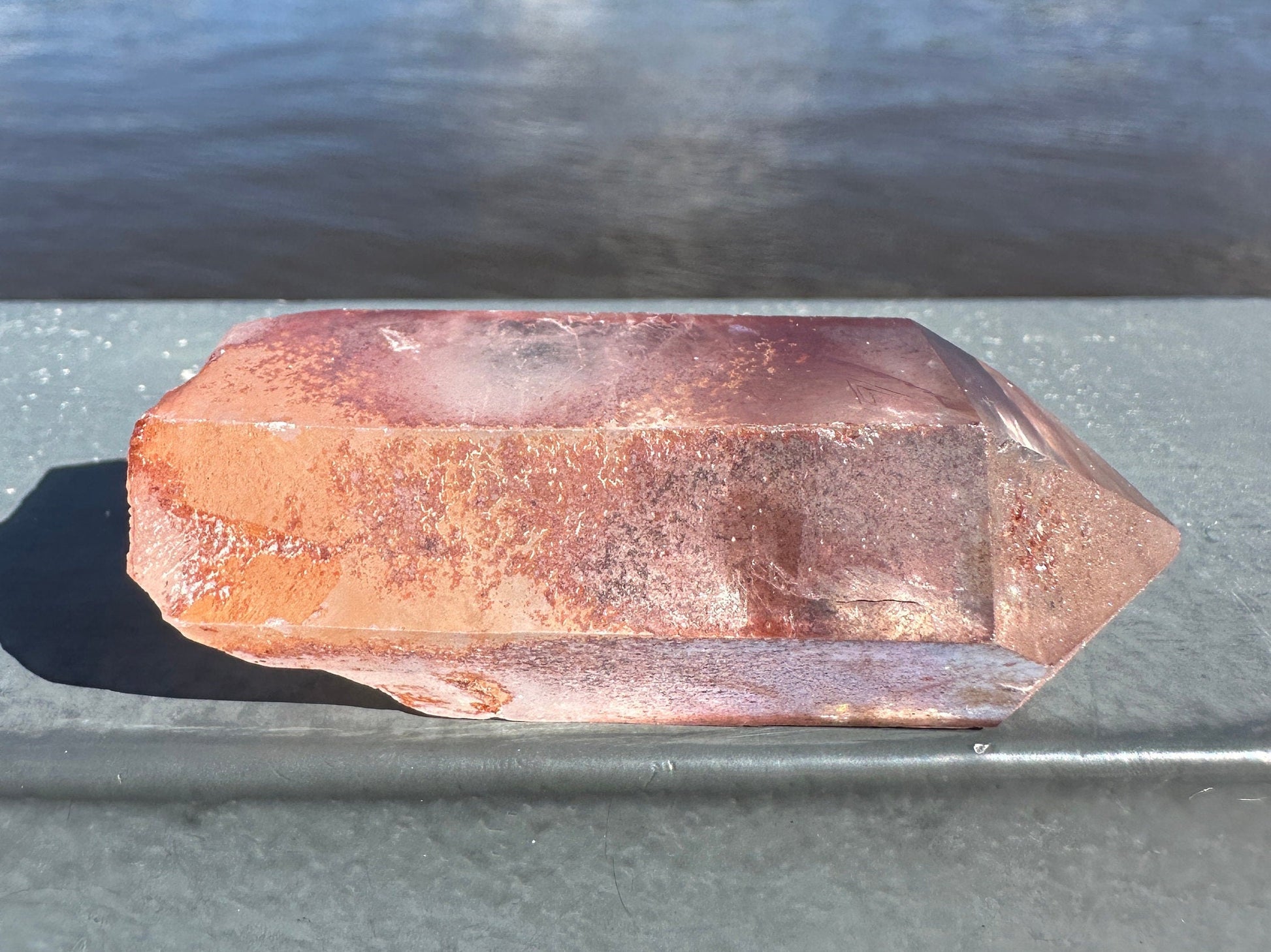 Stunning Rare Raw Strawberry Lemurian Point