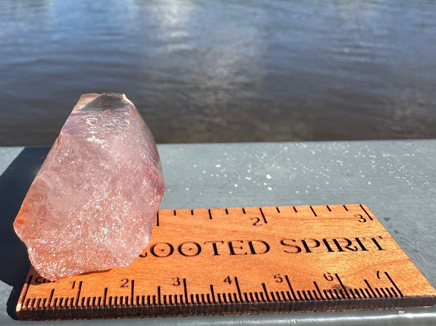 Stunning Rare Raw Strawberry Lemurian Point