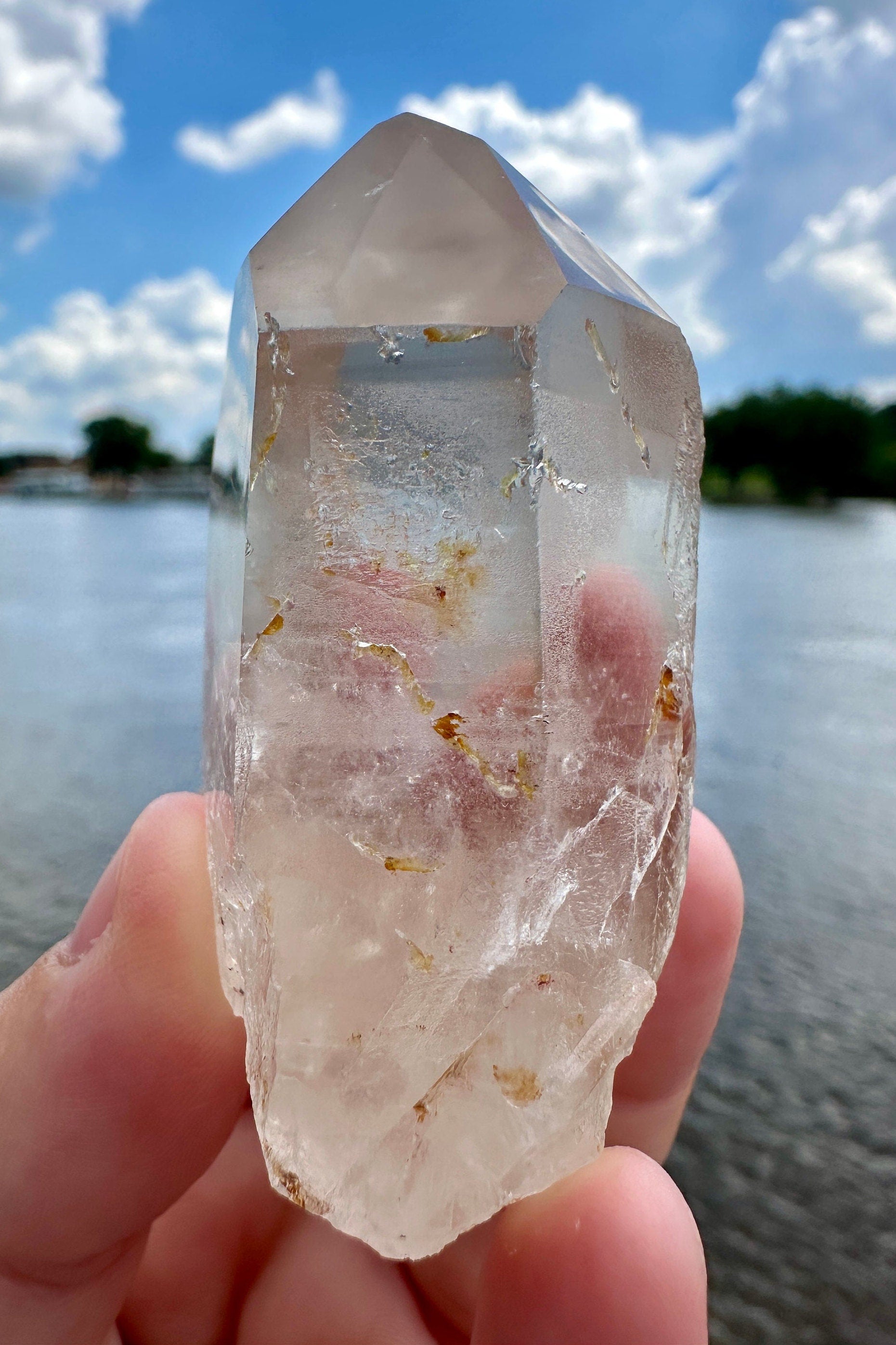 Stunning Rare Raw Golden Healer Lemurian Point
