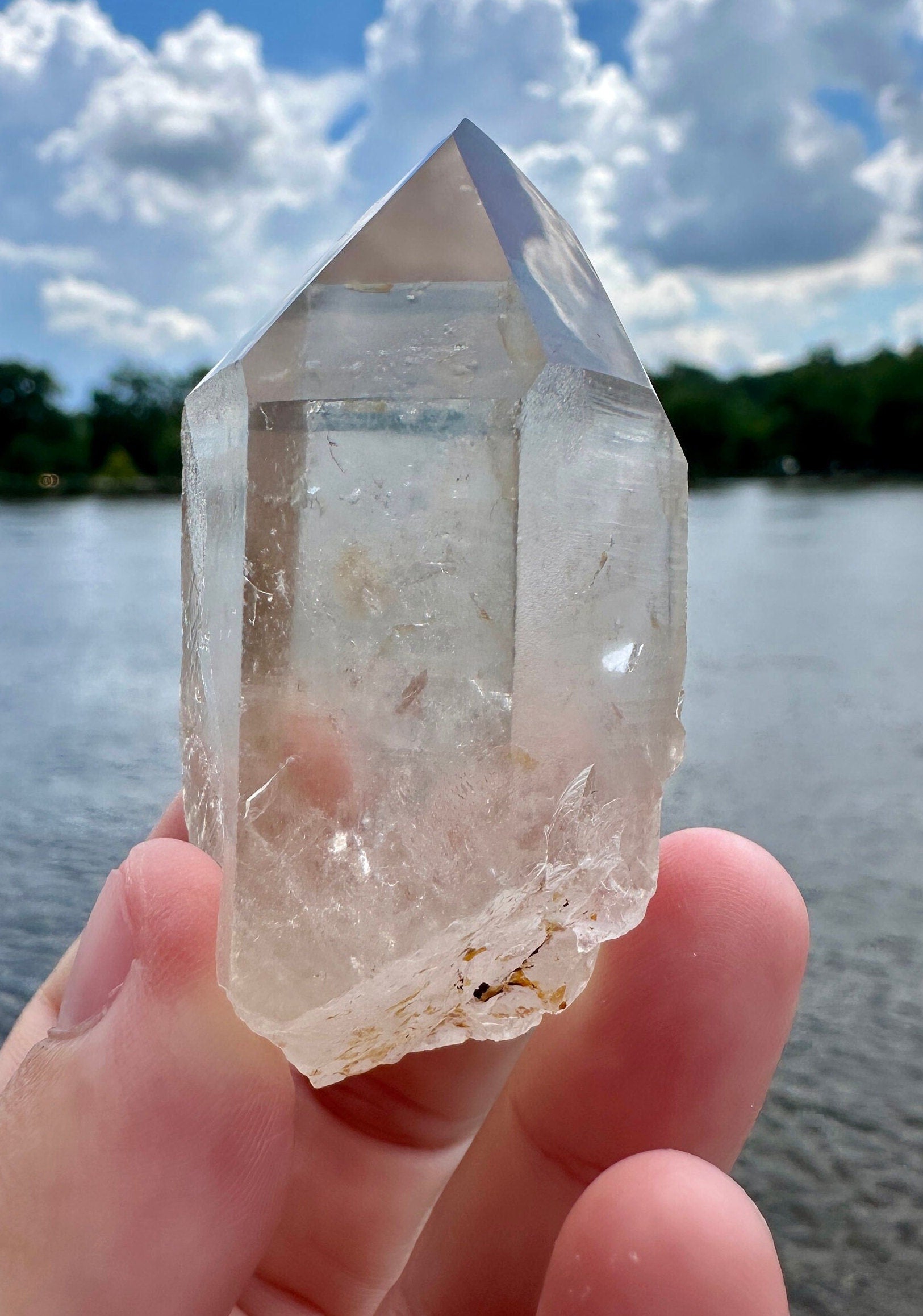 Stunning Rare Raw Golden Healer Lemurian Point