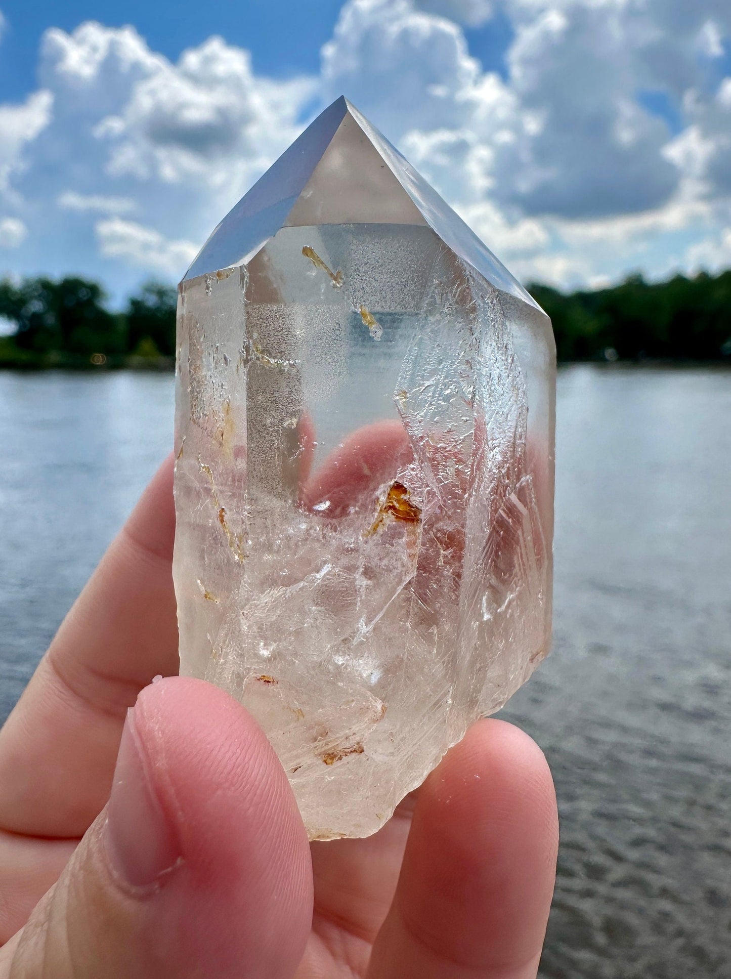 Stunning Rare Raw Golden Healer Lemurian Point