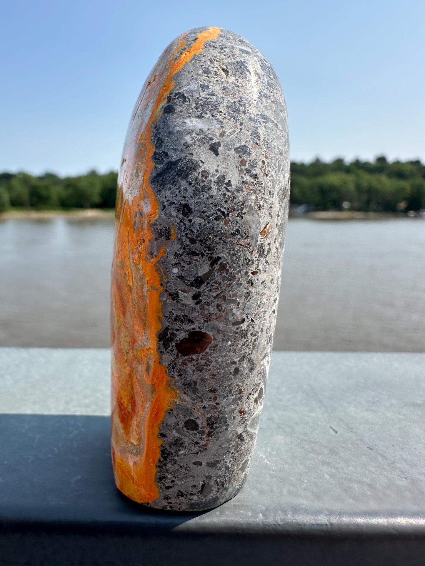 Vibrant Bumble Bee Jasper Freeform | Polished Crystal Specimen | Sacred Chakra | Bumble Bee Jasper | Happiness | Creativity