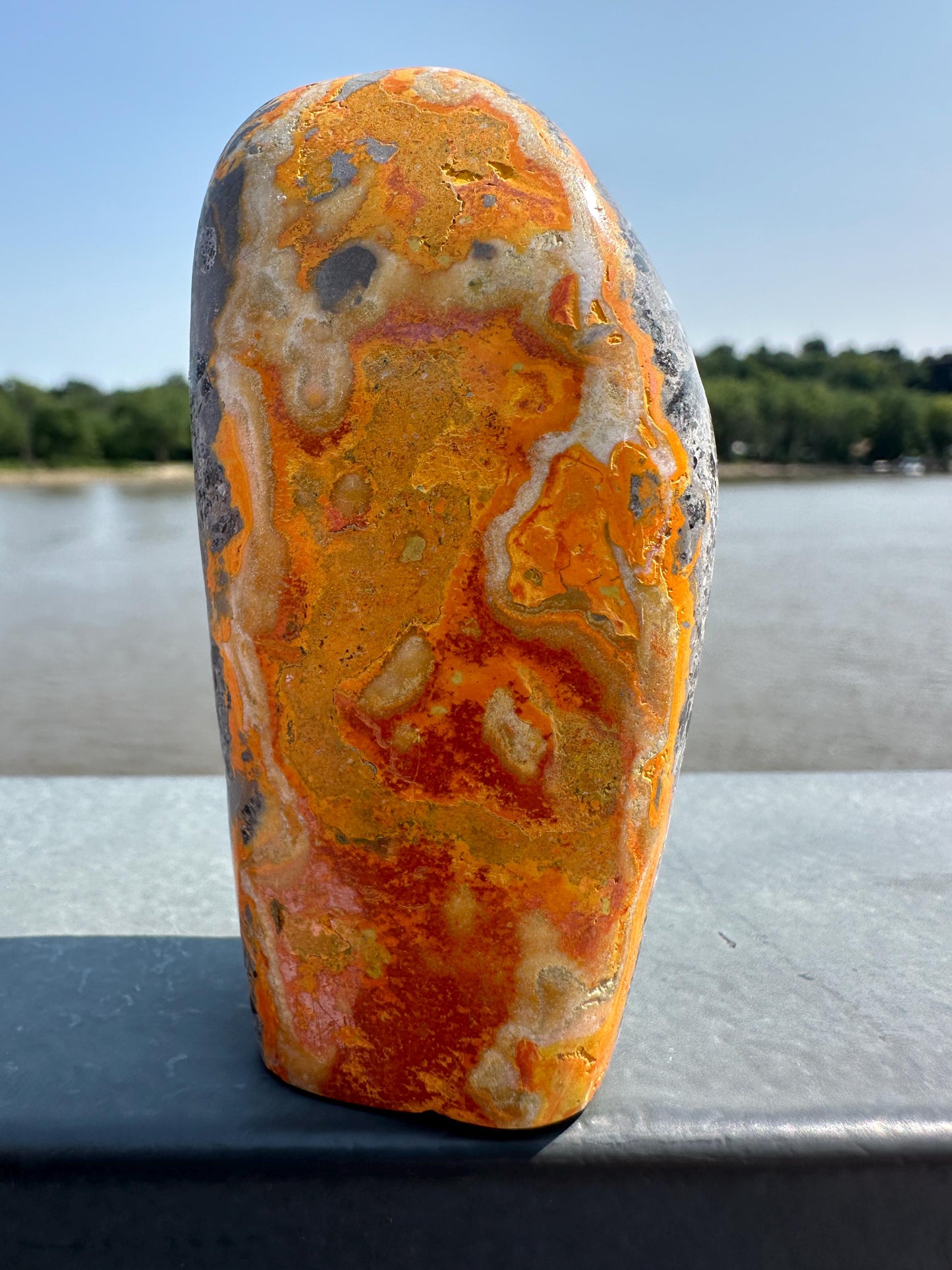 Vibrant Bumble Bee Jasper Freeform | Polished Crystal Specimen | Sacred Chakra | Bumble Bee Jasper | Happiness | Creativity