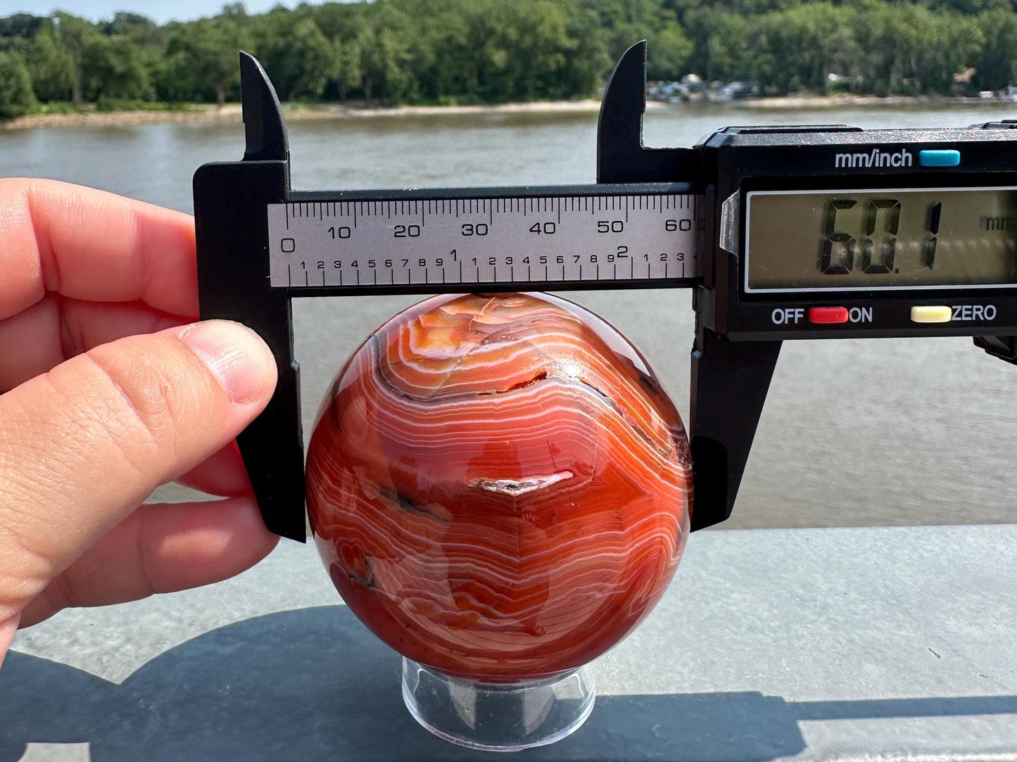 60mm Carnelian Natural Polished Sphere | Sacral Chakra | Creativity | Energizing