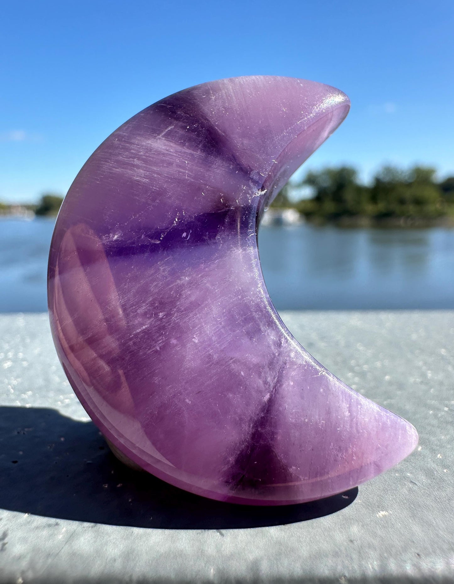 Trapiche Amethyst Half Moon | Cabochon Amethyst | Amethyst Crystal | Natural Trapiche | Star Amethyst