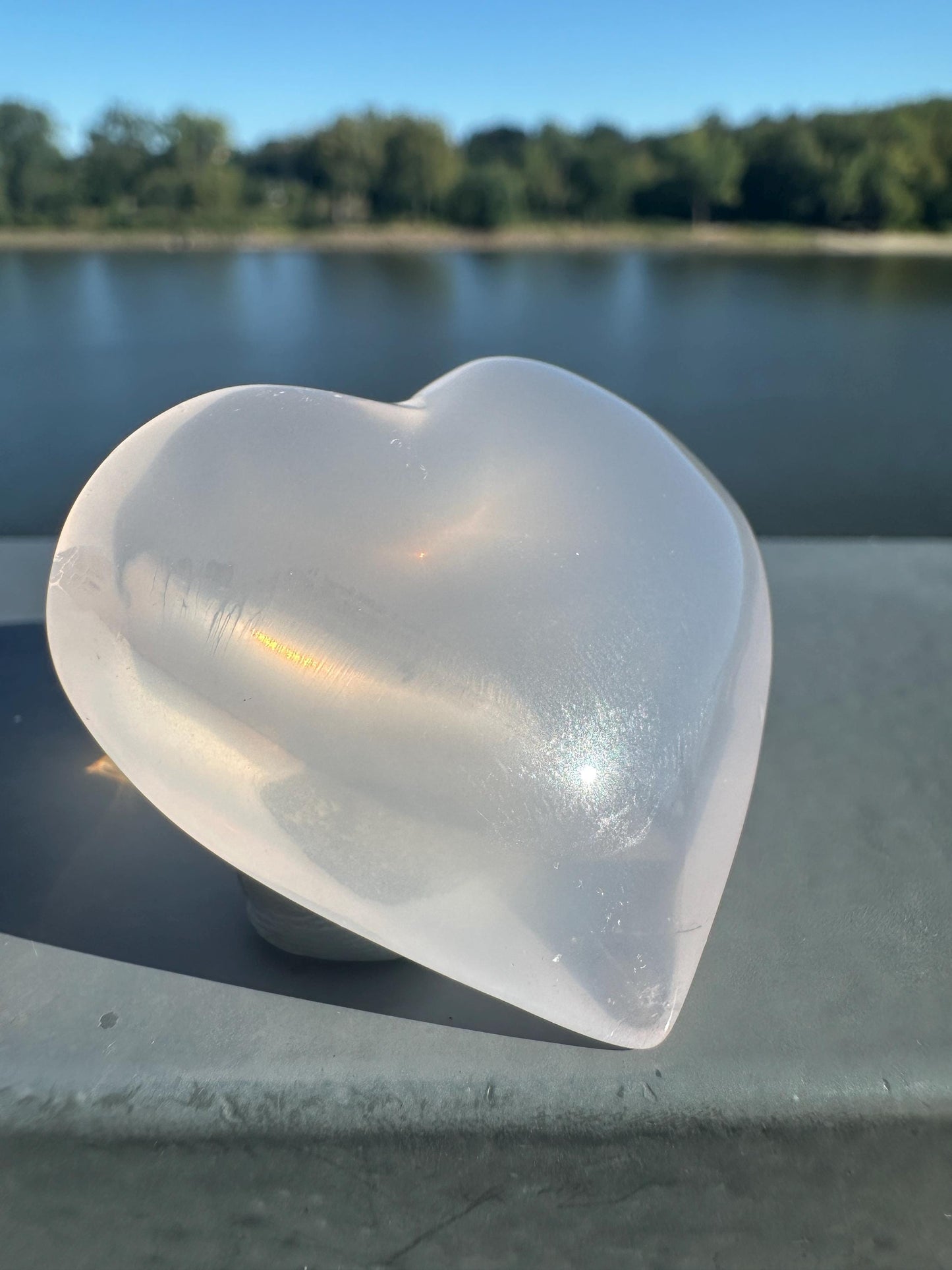 High Quality Rose Quartz with Girasol Heart from Brazil