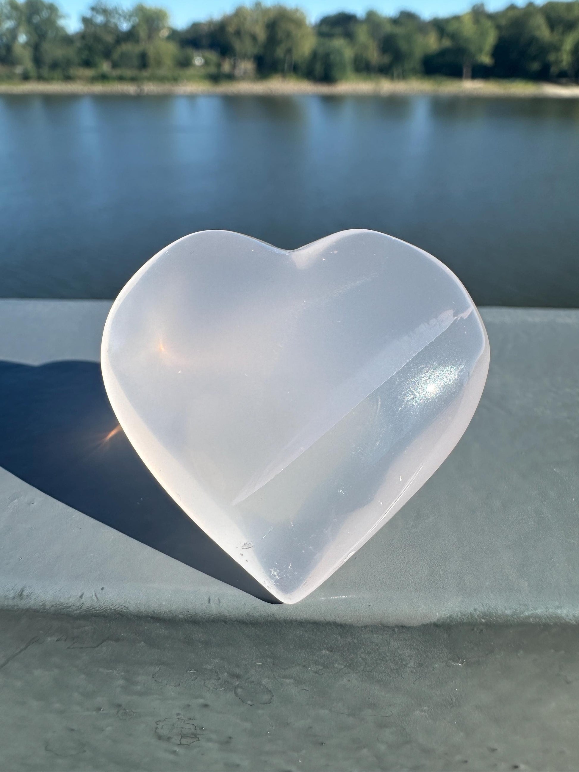 High Quality Rose Quartz with Girasol Heart from Brazil