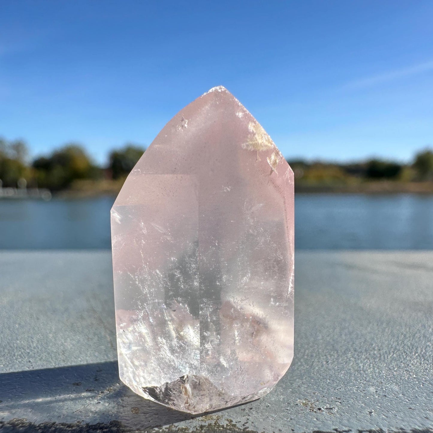 Rare Small Pink Lithium Point from Brazil | Lithium Tower | Lithium Crystal | Rare Crystals | Pink Lithium Crystal | Lithium Quartz