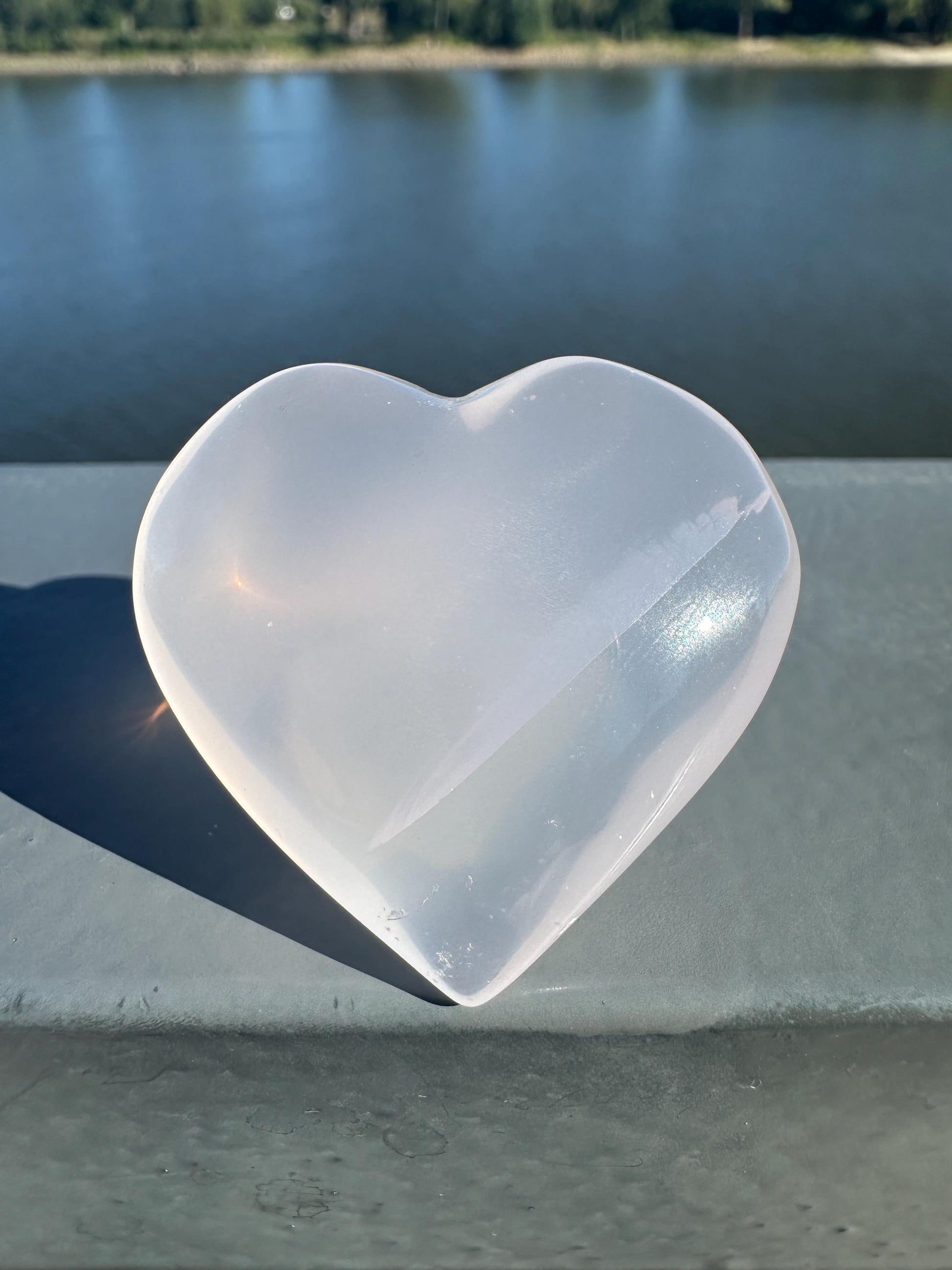 High Quality Rose Quartz with Girasol Heart from Brazil