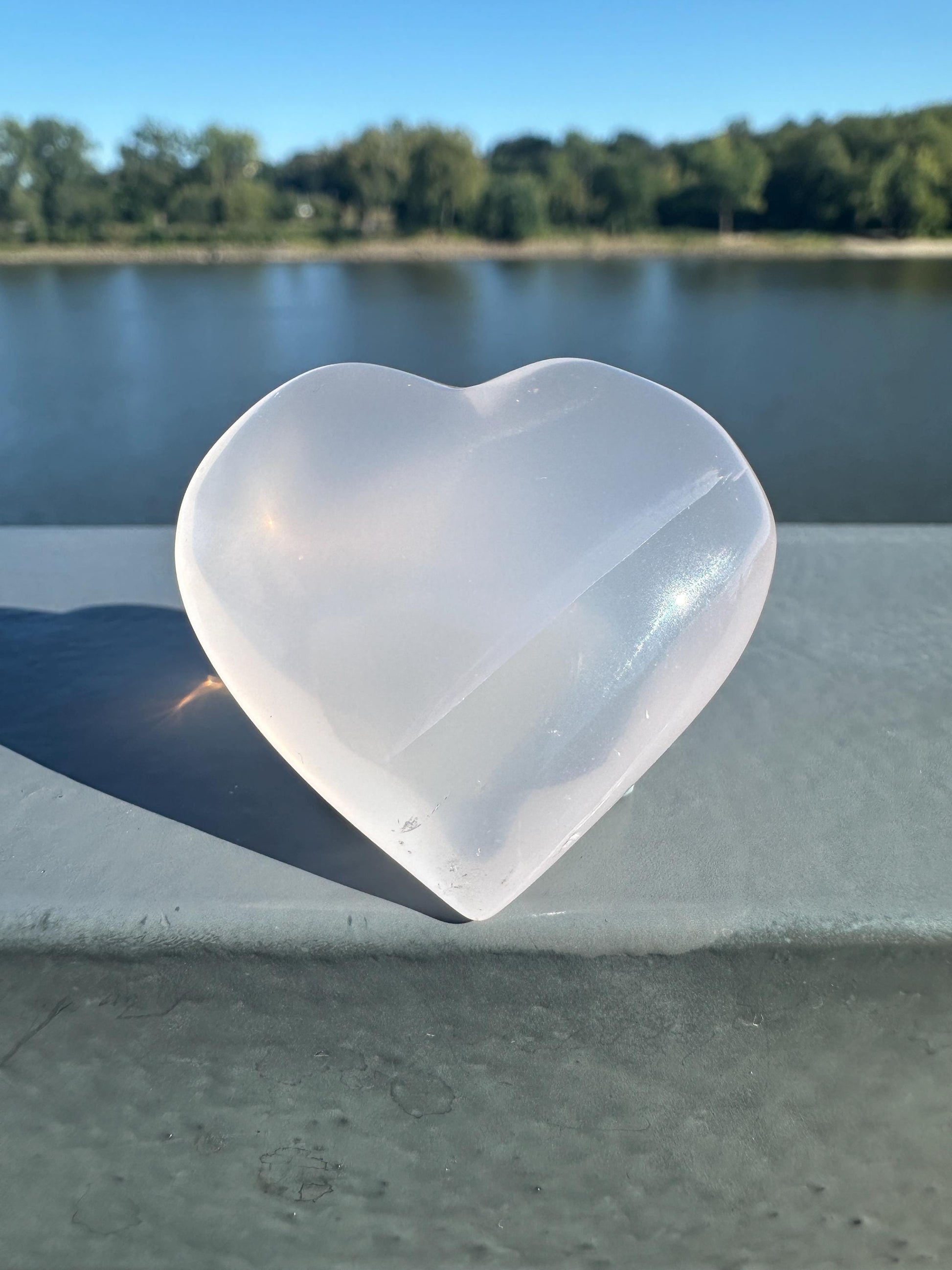 High Quality Rose Quartz with Girasol Heart from Brazil