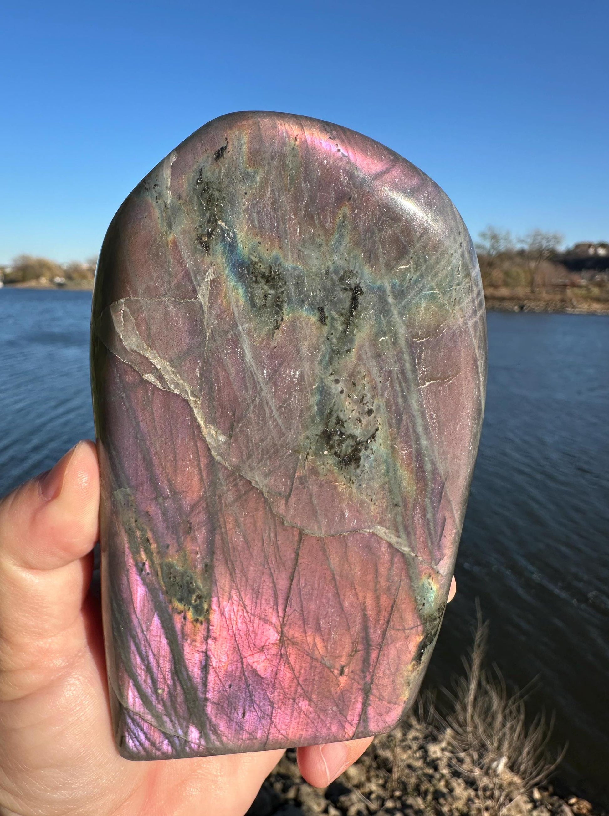 Flashy Natural Labradorite Polished Freeform
