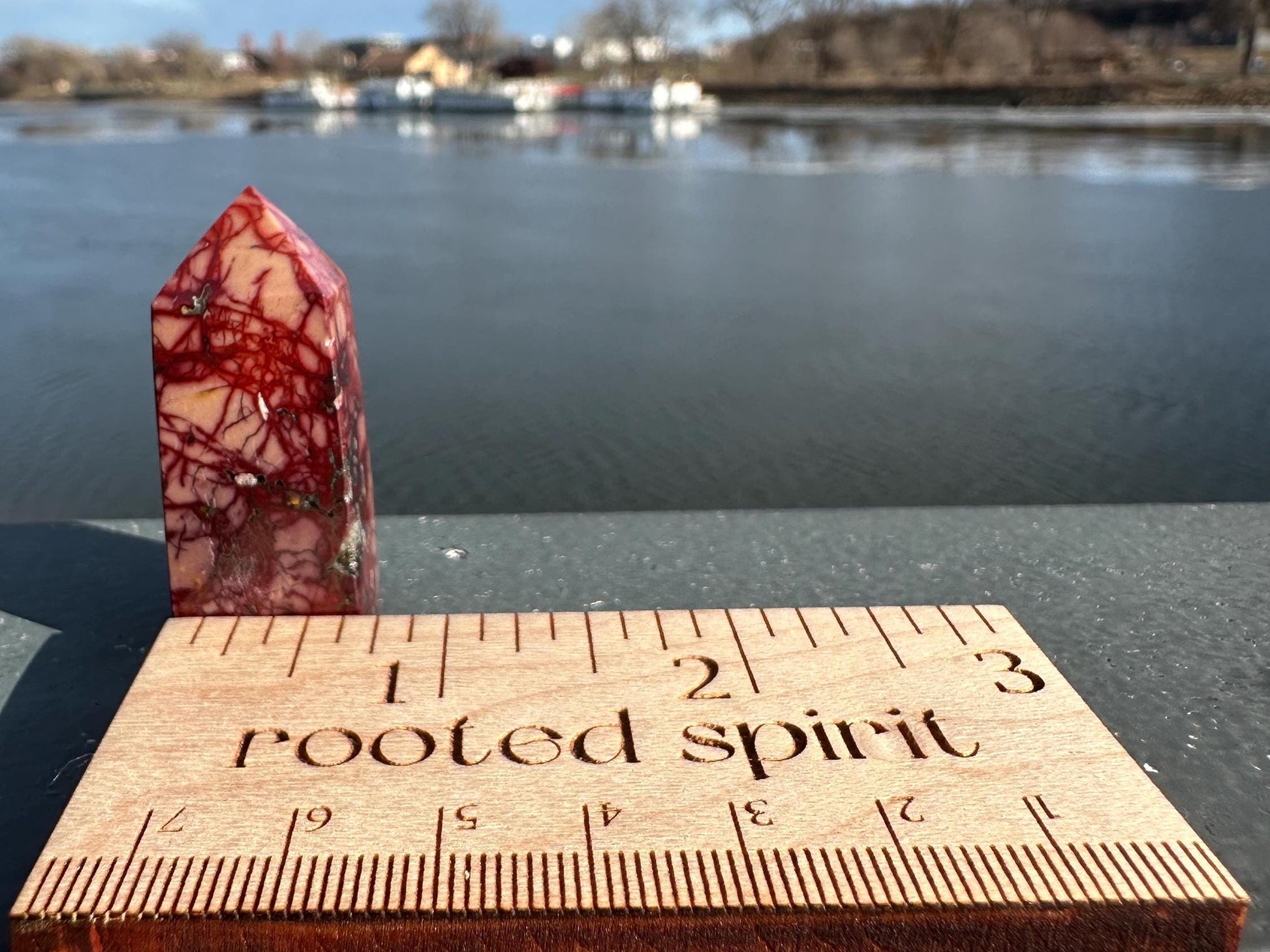 Gorgeous Natural Mookaite Jasper Tower Carving