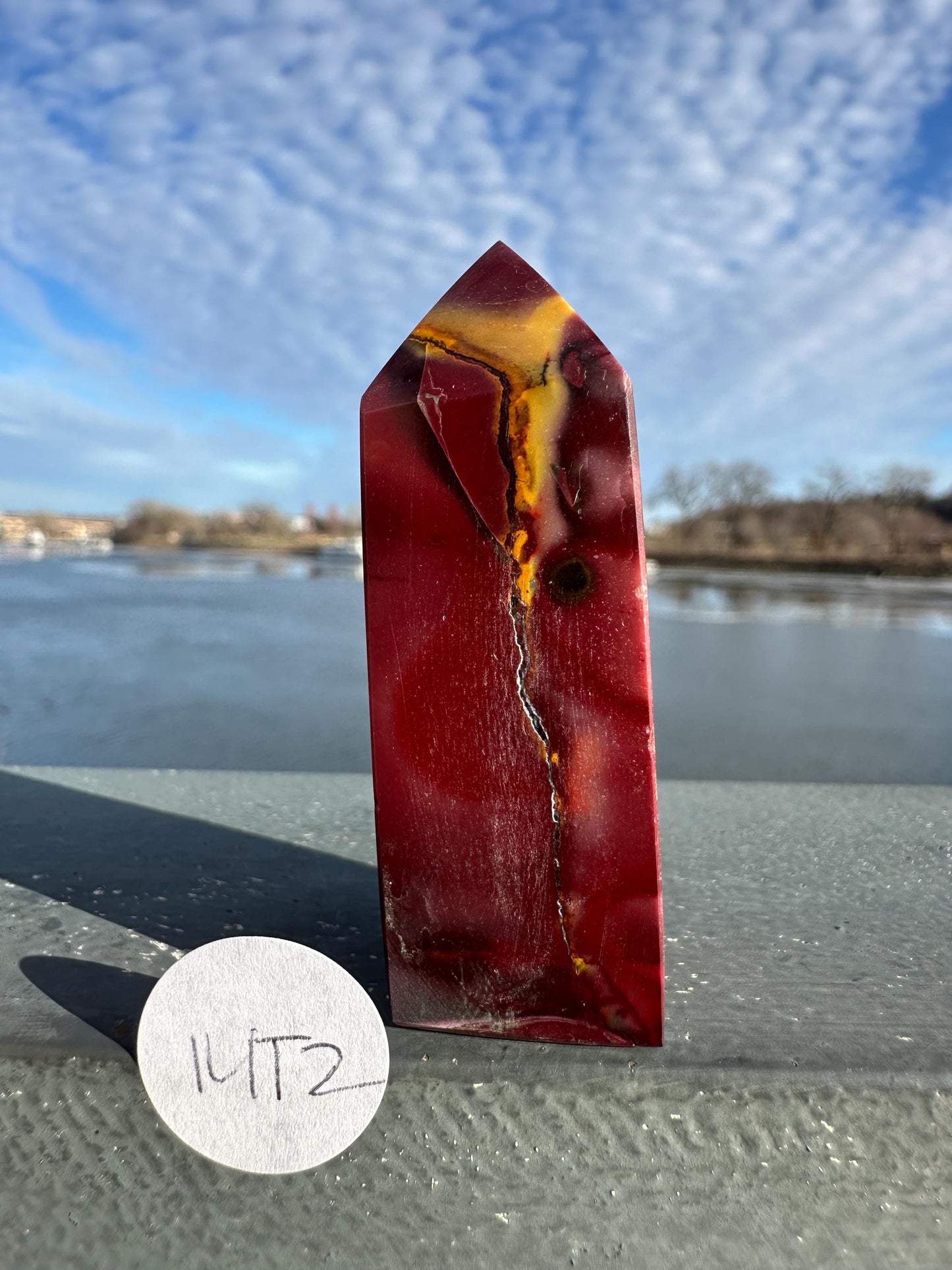 Gorgeous Natural Mookaite Jasper Tower Carving