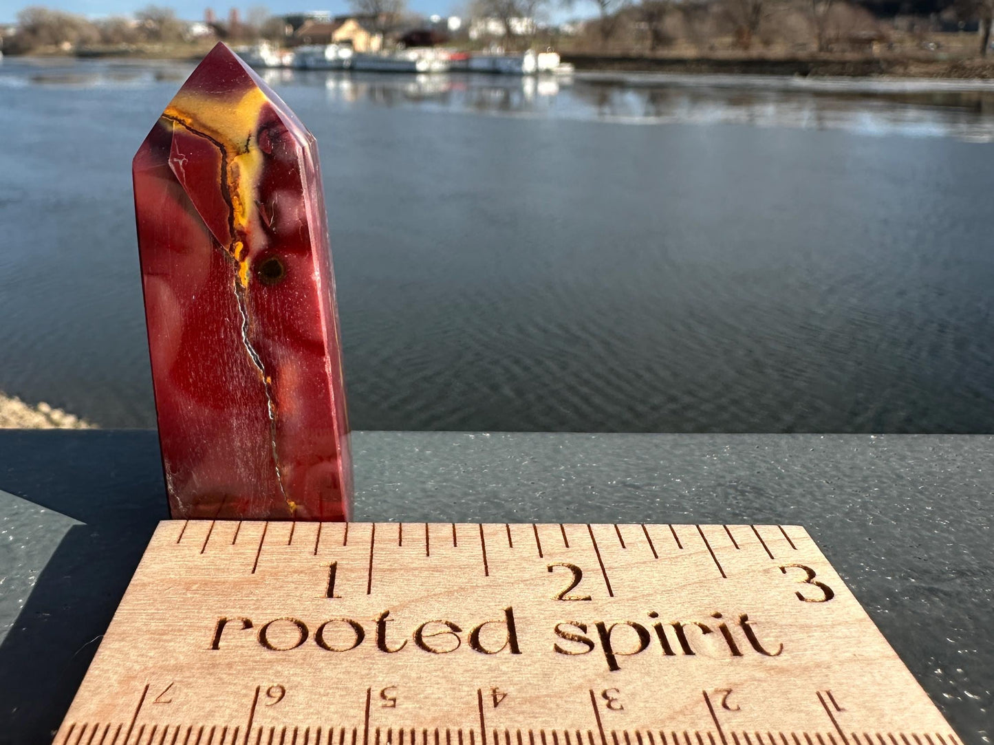 Gorgeous Natural Mookaite Jasper Tower Carving