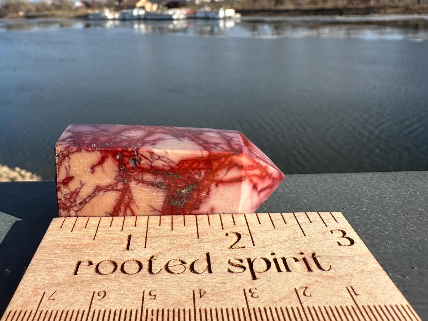Gorgeous Natural Mookaite Jasper Tower Carving