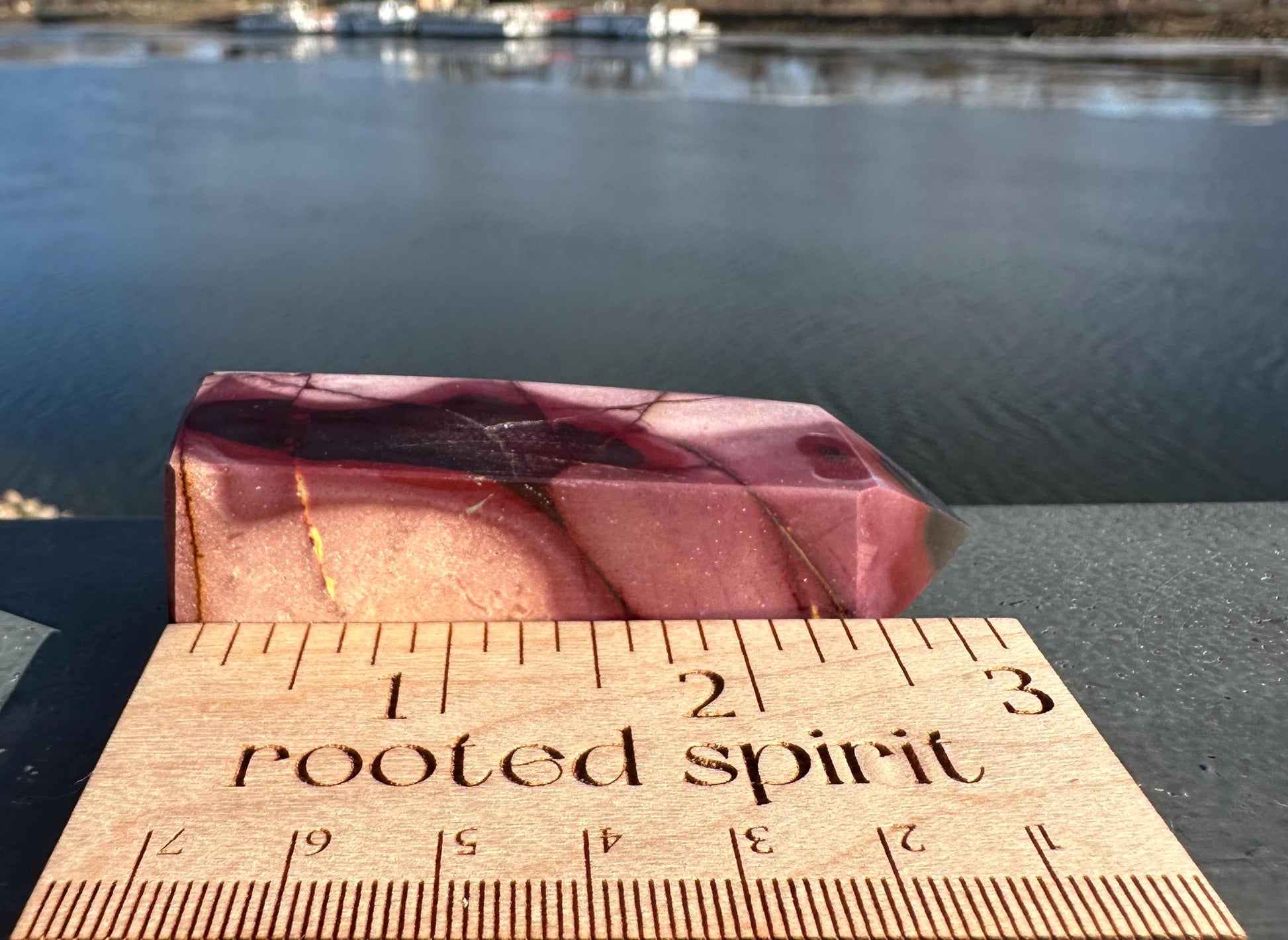Gorgeous Natural Mookaite Jasper Tower Carving