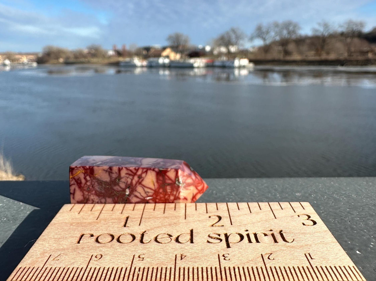 Gorgeous Natural Mookaite Jasper Tower Carving