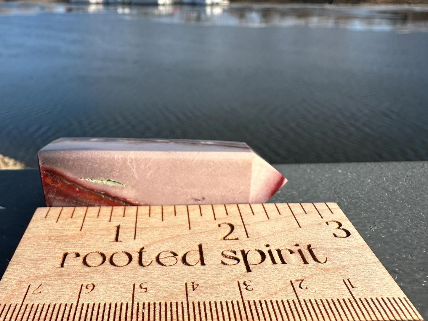 Gorgeous Natural Mookaite Jasper Tower Carving