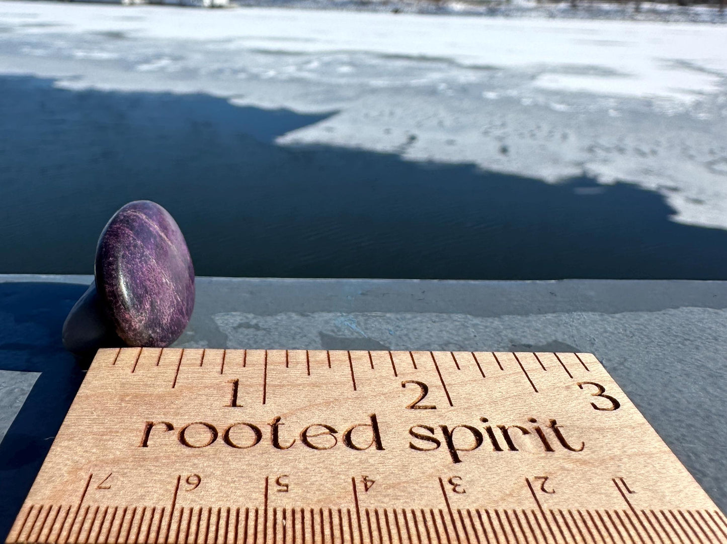 Flashy Polished Purpurite Small Crystal Palm Stone | Home Decor Crystal
