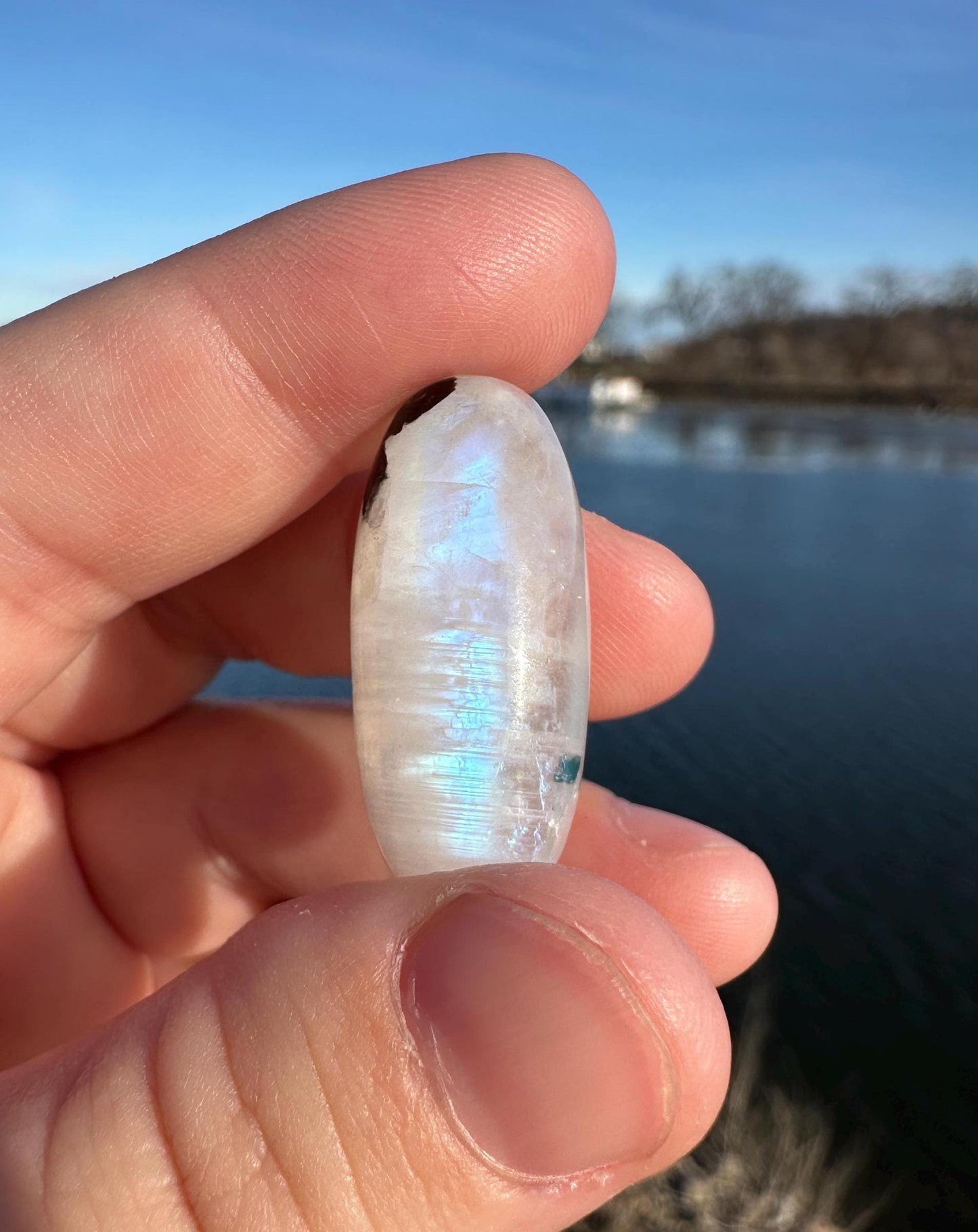 Flashy Rainbow Moonstone Shiva