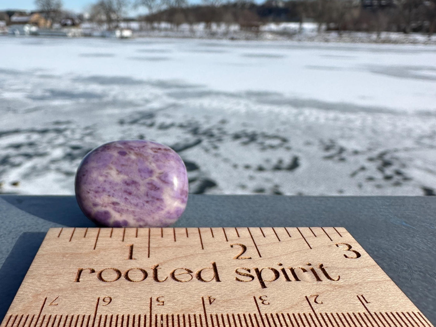Rare Natural Lavender Jade Palm Stone from Turkey