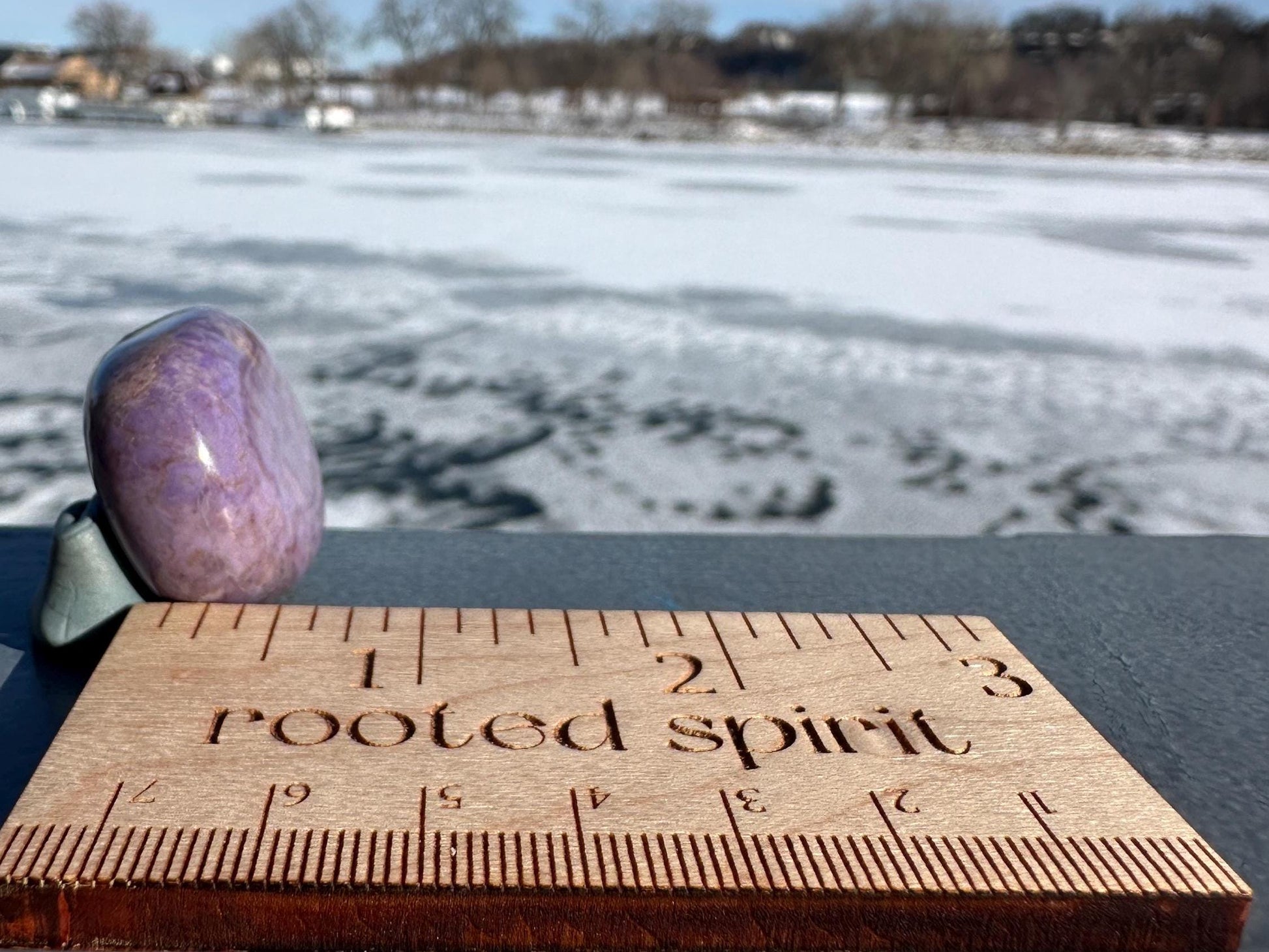 Rare Natural Lavender Jade Palm Stone from Turkey