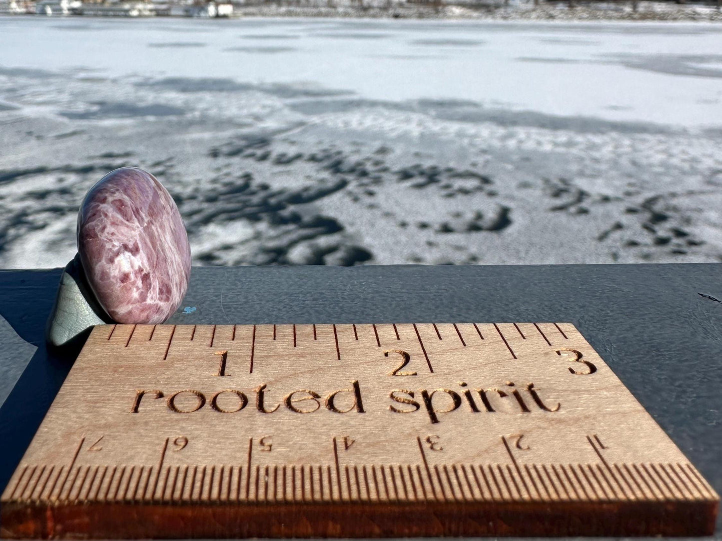 Rare Natural Lavender Jade Palm Stone from Turkey