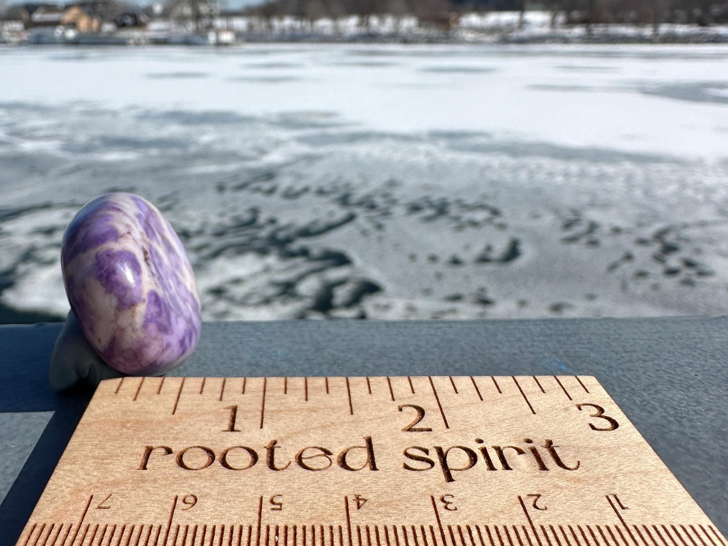 Rare Natural Lavender Jade Palm Stone from Turkey