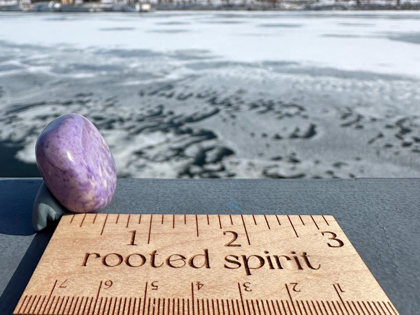 Rare Natural Lavender Jade Palm Stone from Turkey
