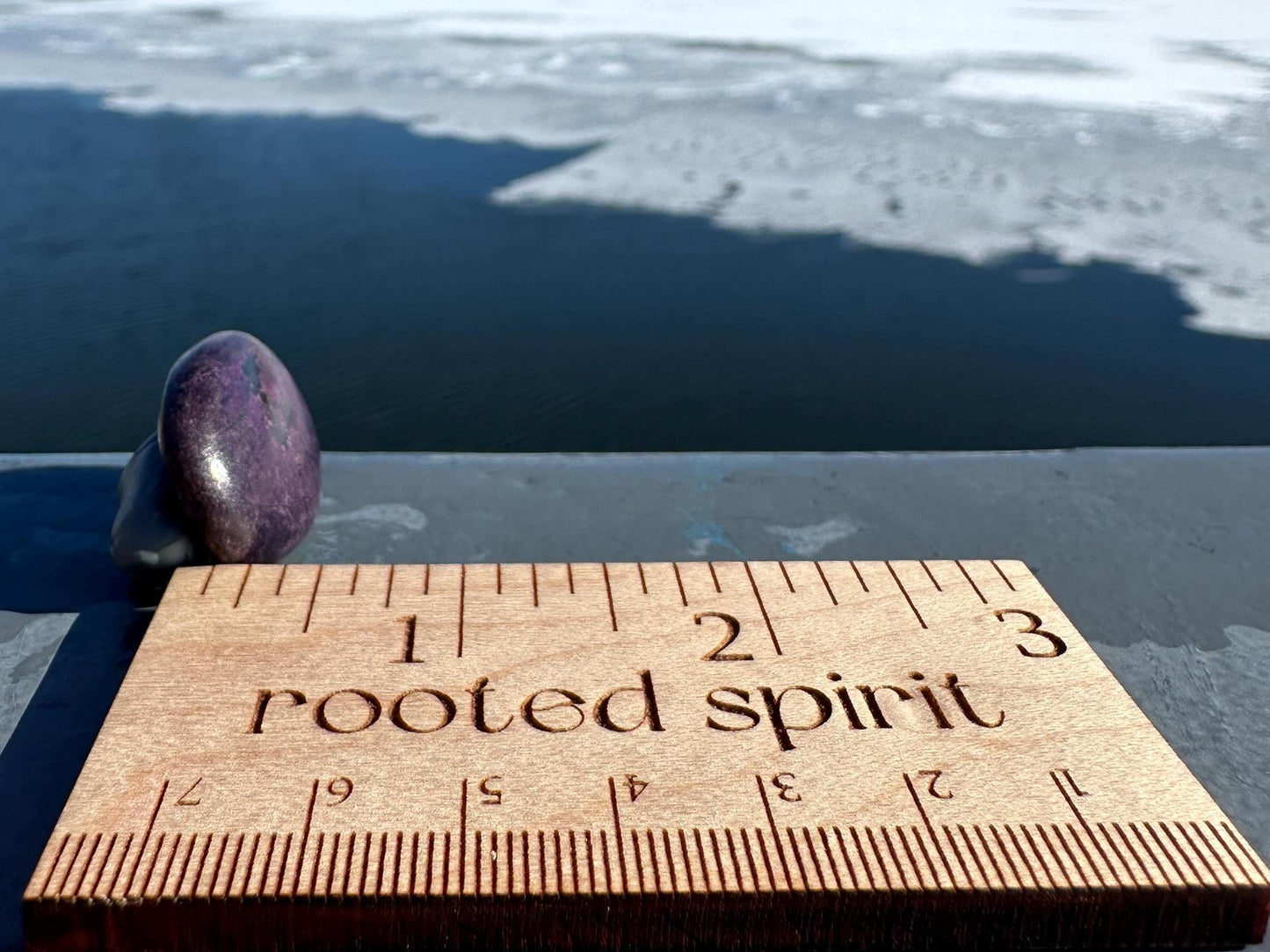 Flashy Polished Purpurite Small Crystal Palm Stone | Home Decor Crystal