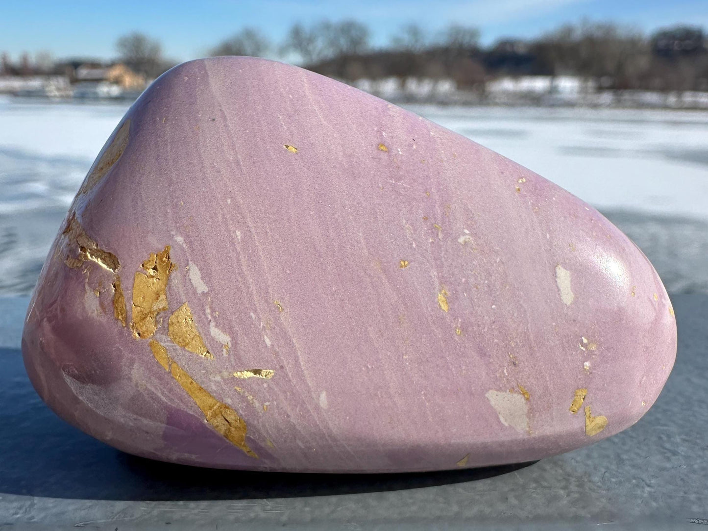 Gorgeous Natural Phosphosiderite Polished Stone Freeform