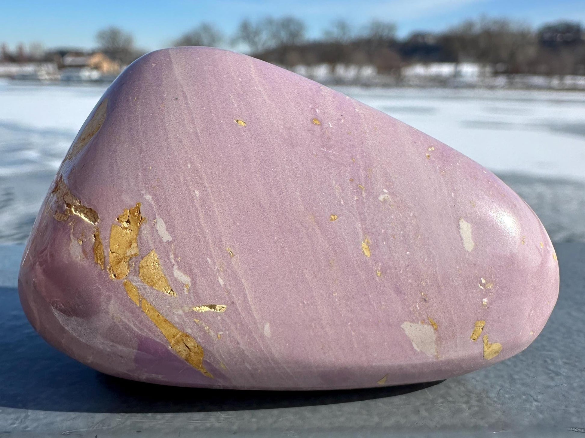 Gorgeous Natural Phosphosiderite Polished Stone Freeform