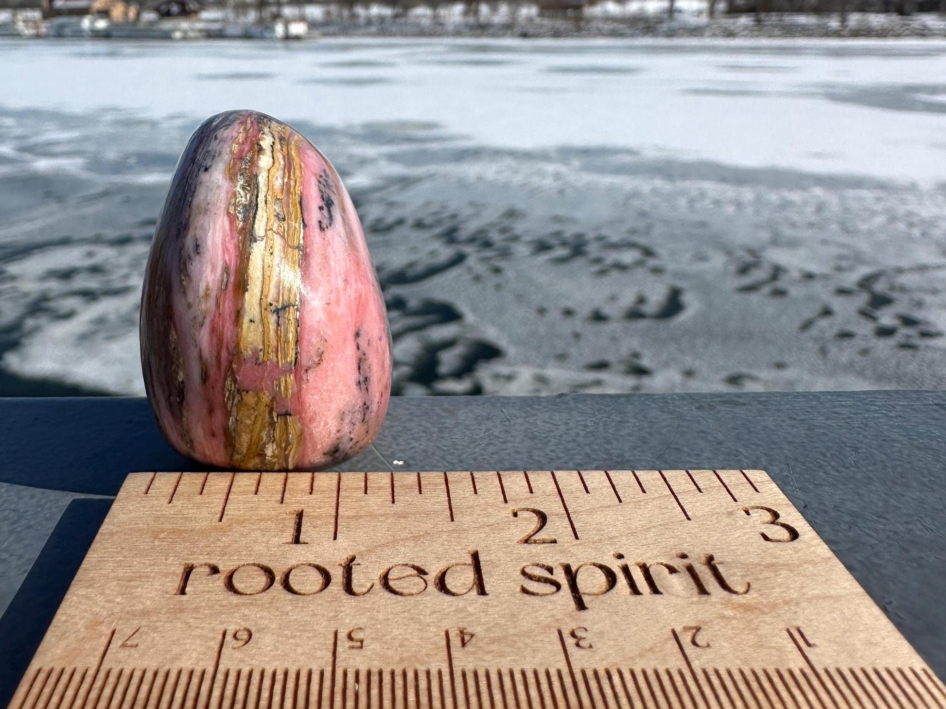 Gorgeous Natural Strawberry Opal Palm Stone