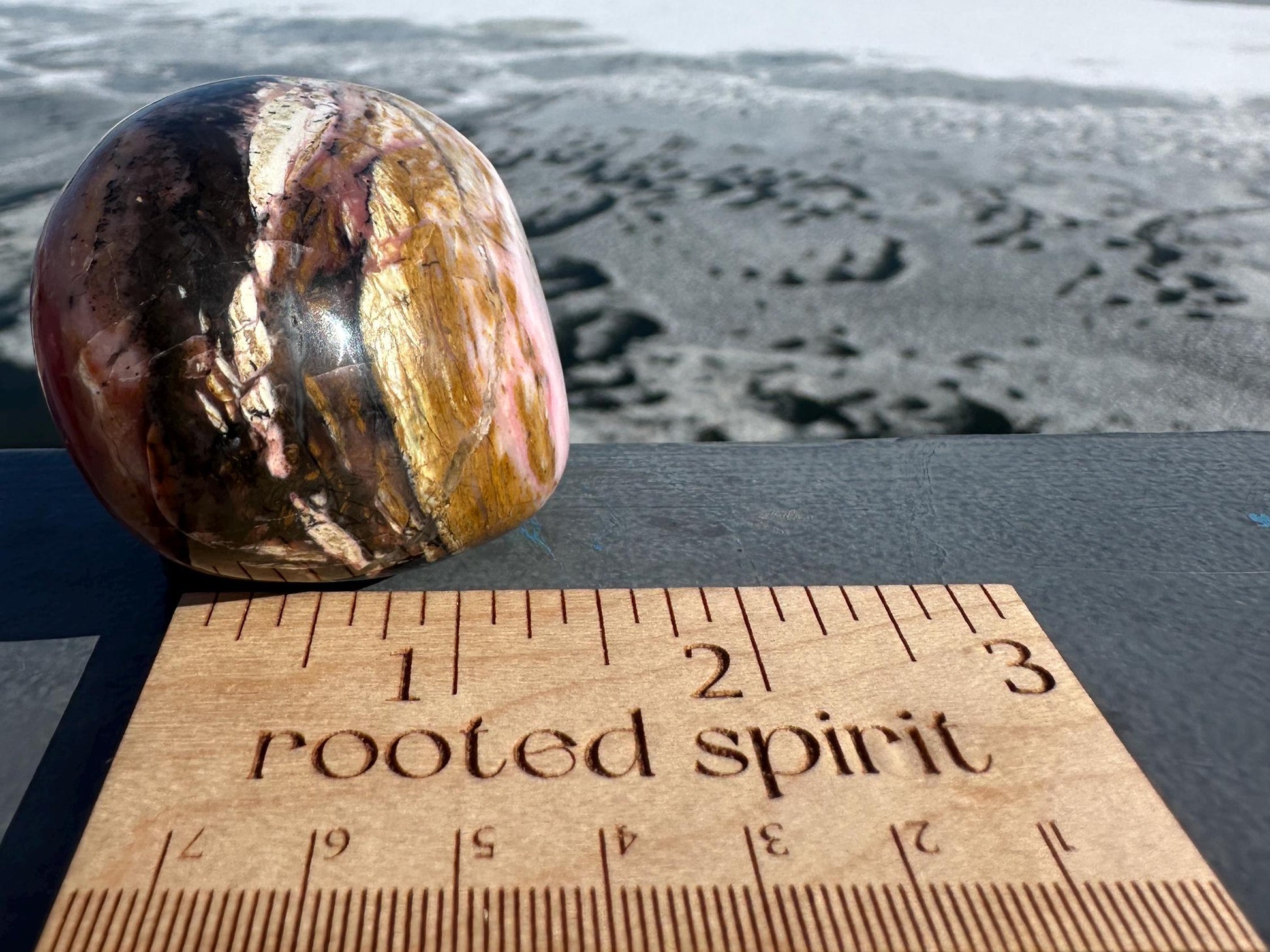 Gorgeous Natural Strawberry Opal Palm Stone