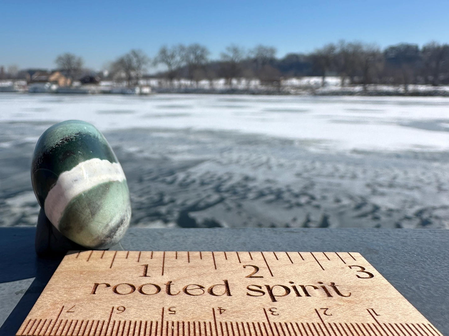Gorgeous Green Sardonyx Palm Stone | Home Decor | Crystal and Stones