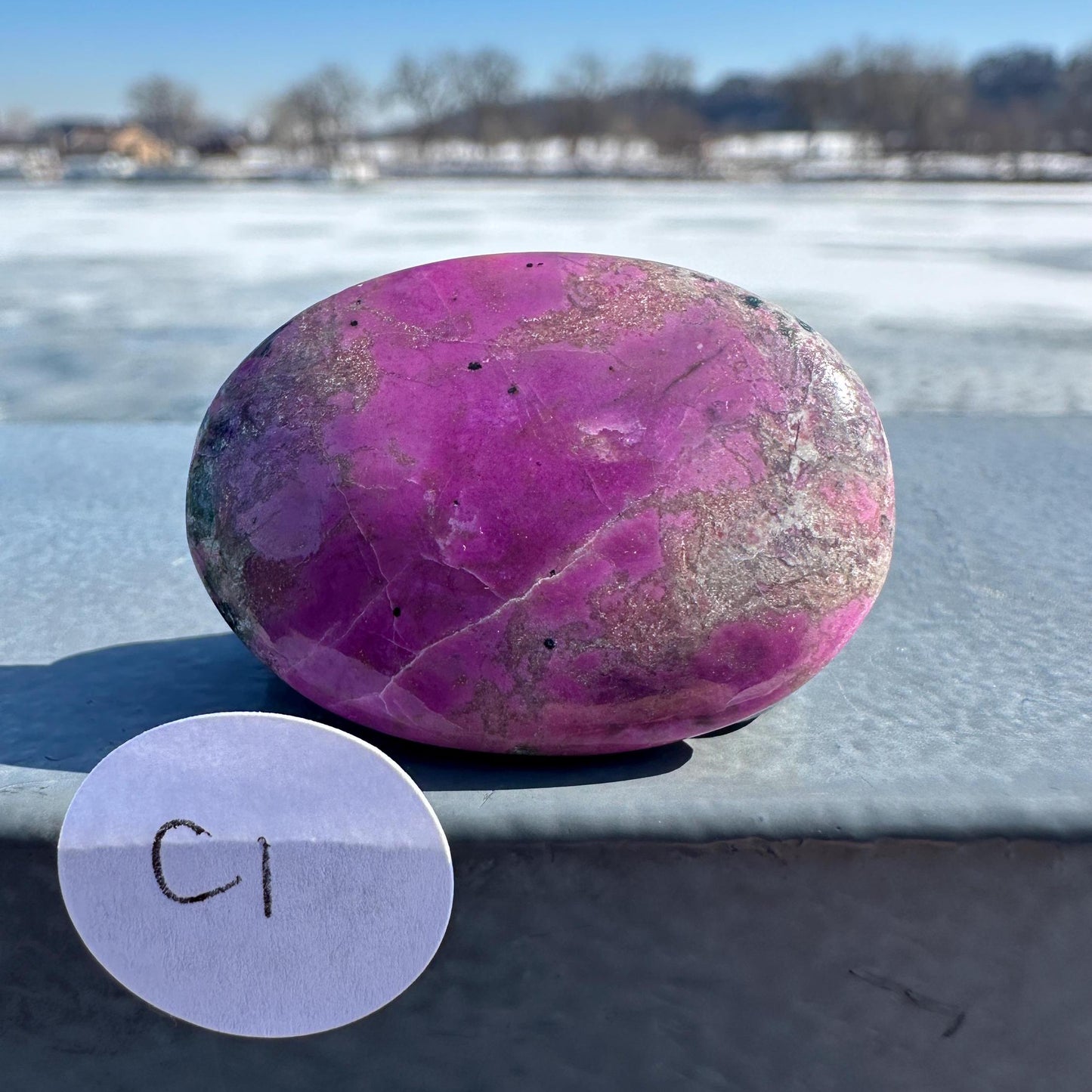 Stunning Cobalto Calcite Small Palm Stone | Home Decor | Crystal and Stones