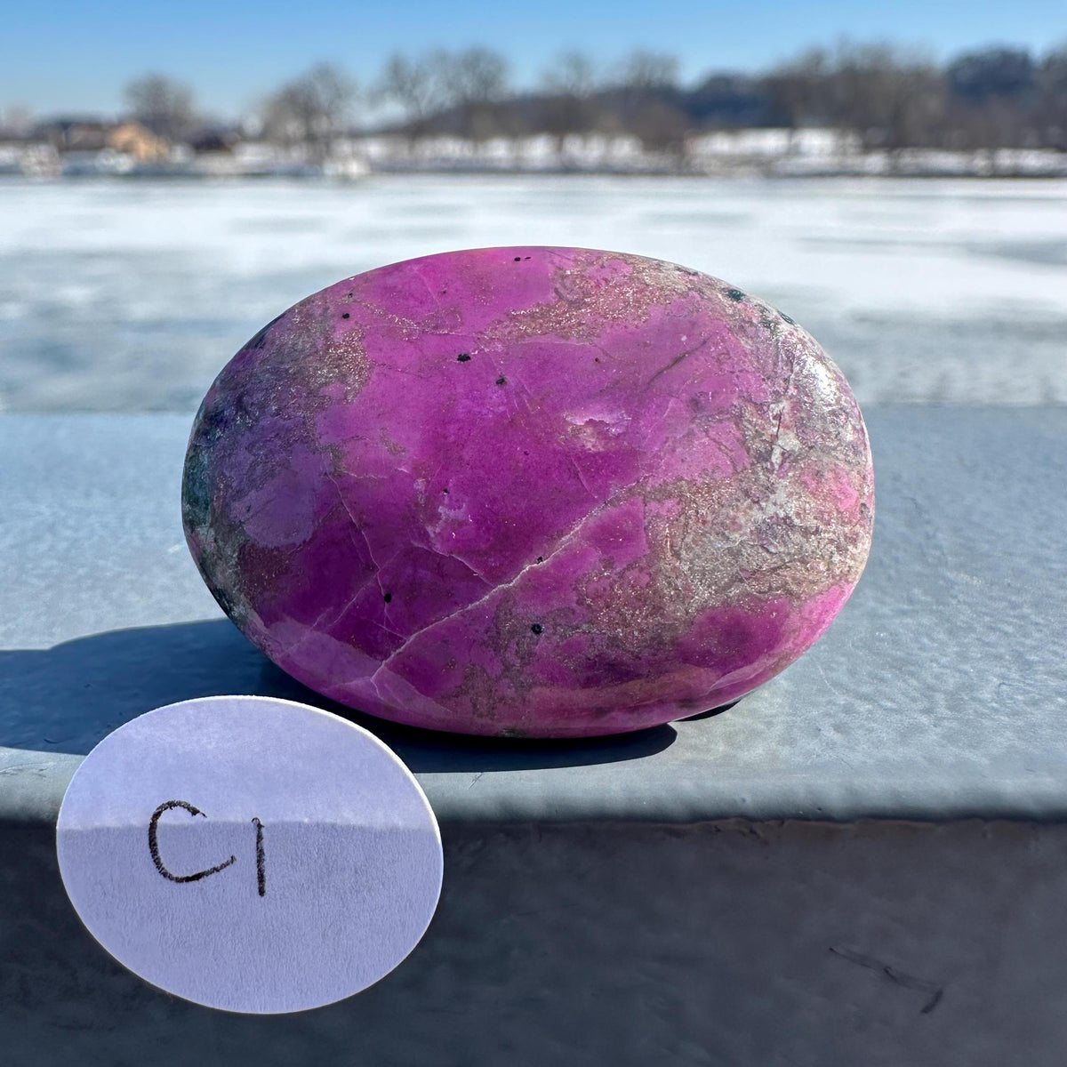 Stunning Cobalto Calcite Small Palm Stone | Home Decor | Crystal and Stones