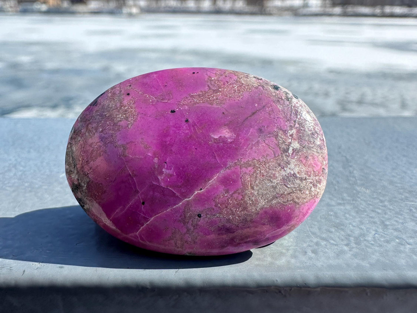 Stunning Cobalto Calcite Small Palm Stone | Home Decor | Crystal and Stones